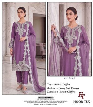 Hoor Tex 812 A to D Chiffon Embroidered Salwar Kameez