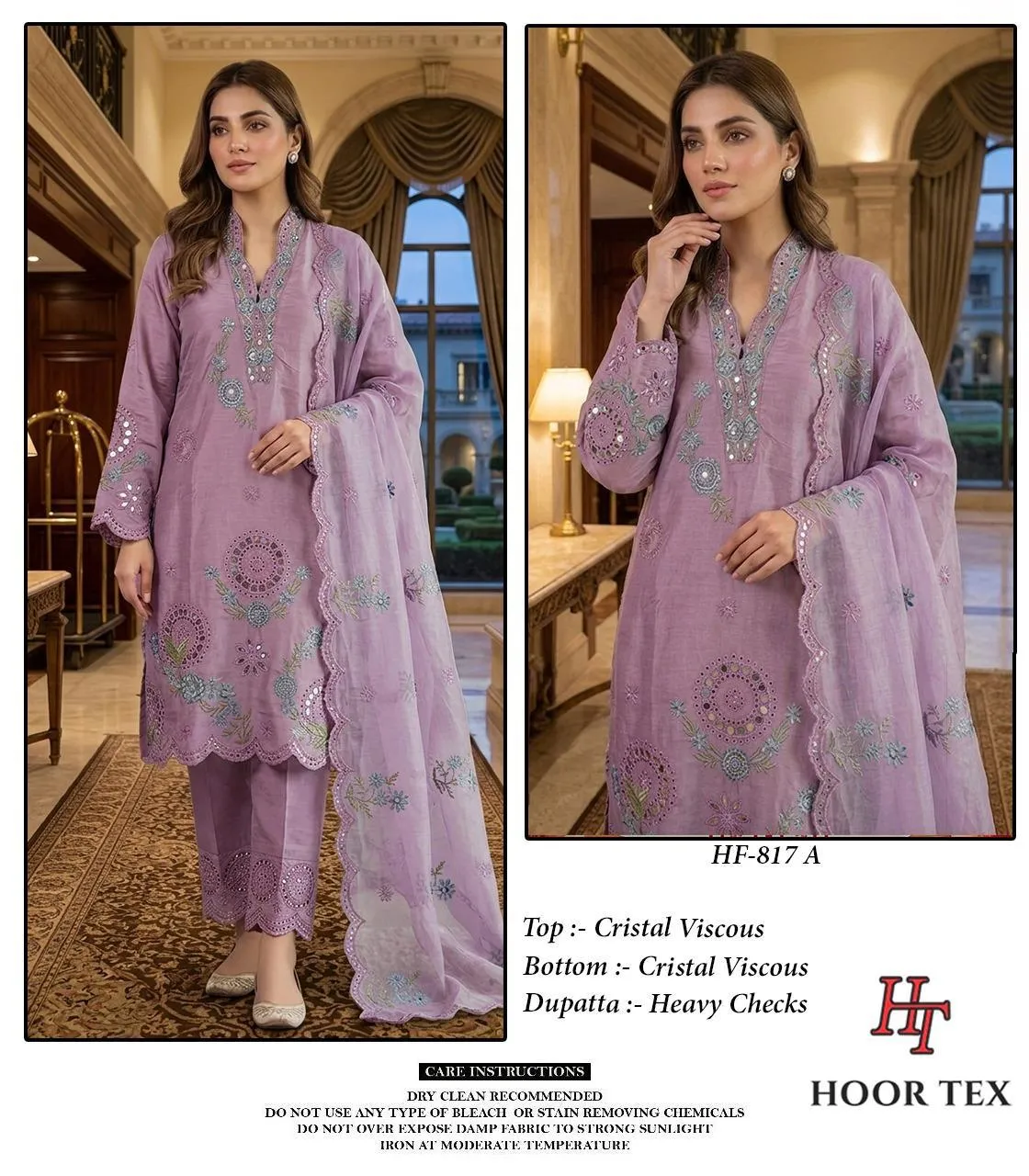 Hoor Tex 817 A To D Crystal Viscose Readymade Salwar Kameez