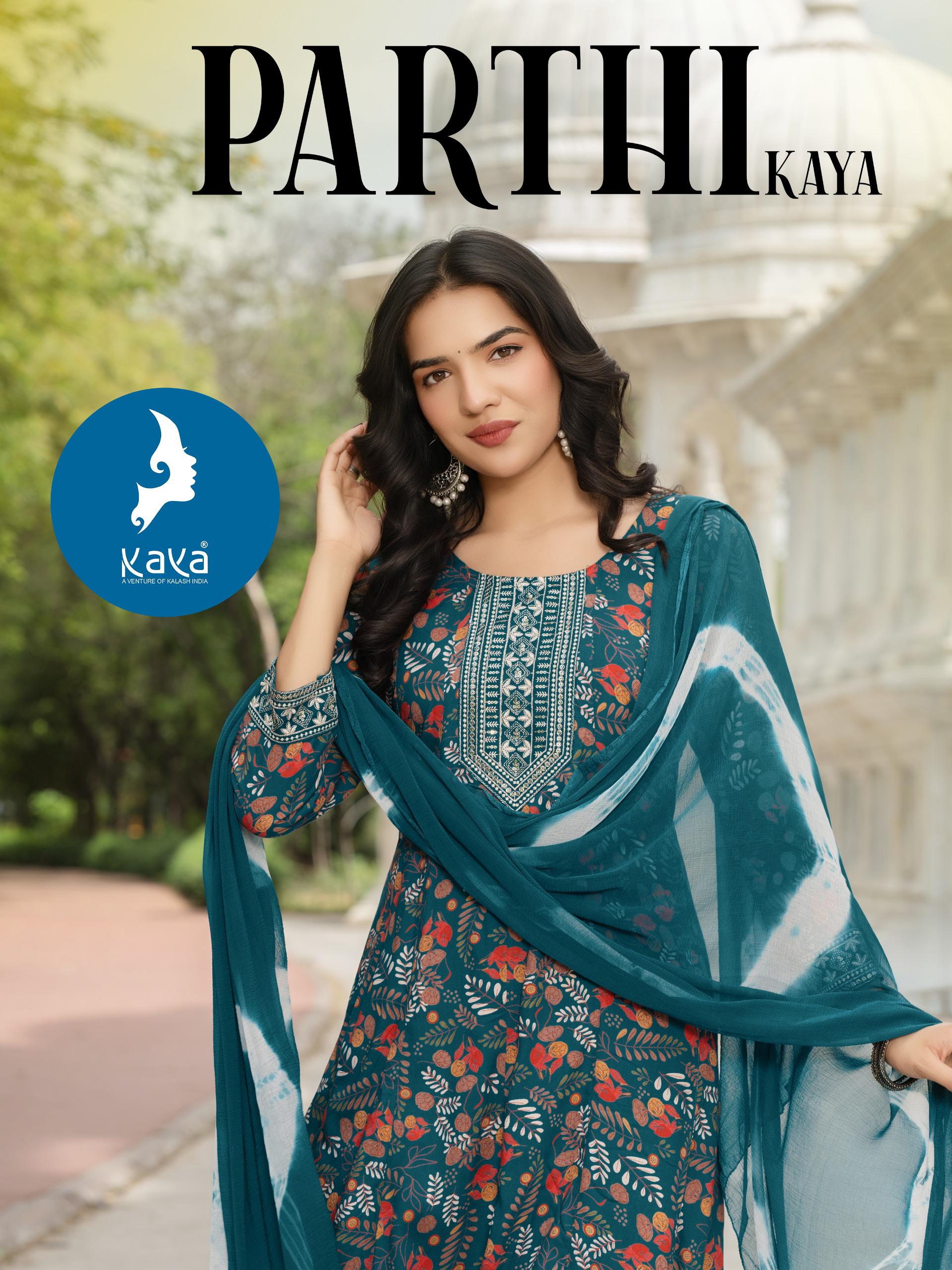 Kaya Parthi Rayon Printed Kurti Set With Dupatta Wholesale — Wholesale Readymade Suit, Kavya wholesale from Surat — view 5
