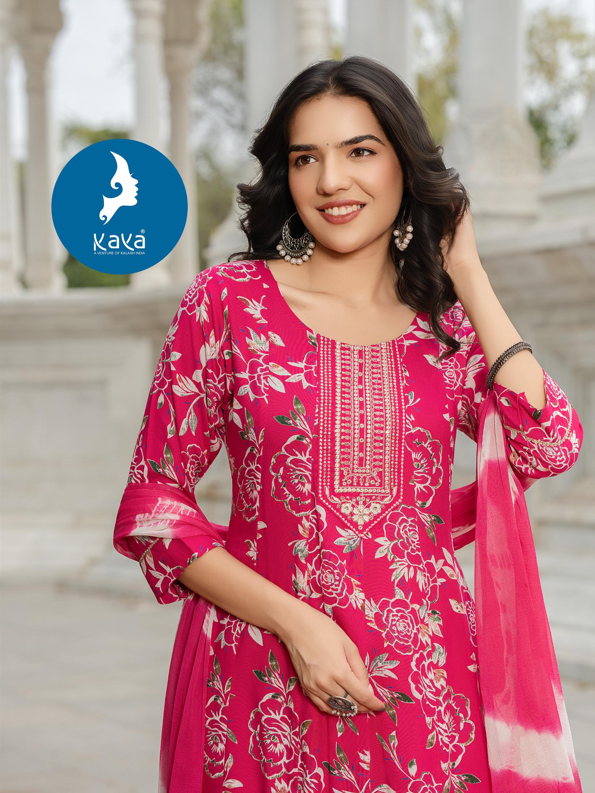 Kaya Parthi Rayon Printed Kurti Set With Dupatta Wholesale — Wholesale Readymade Suit, Kavya wholesale from Surat — view 3