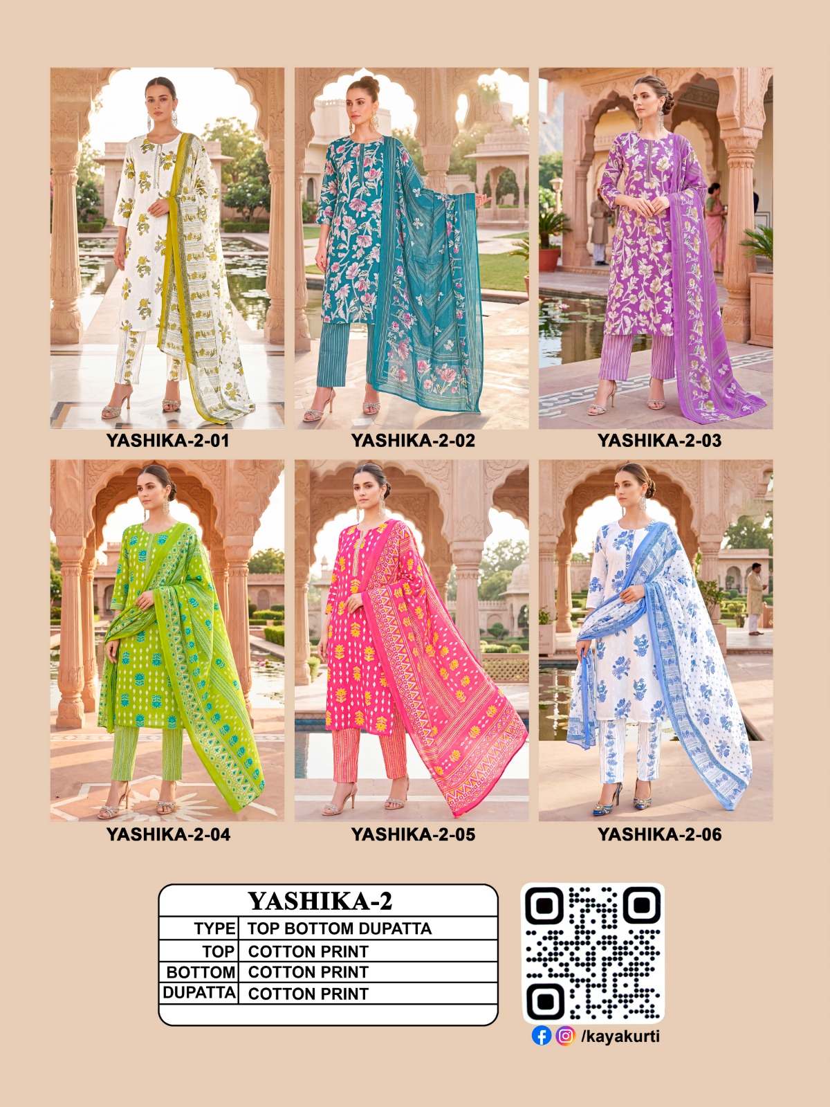 Kaya Yashika Vol 2 Cotton Printed Kurti Set Collection — Wholesale Readymade Suit, MPA wholesale from Surat — view 3