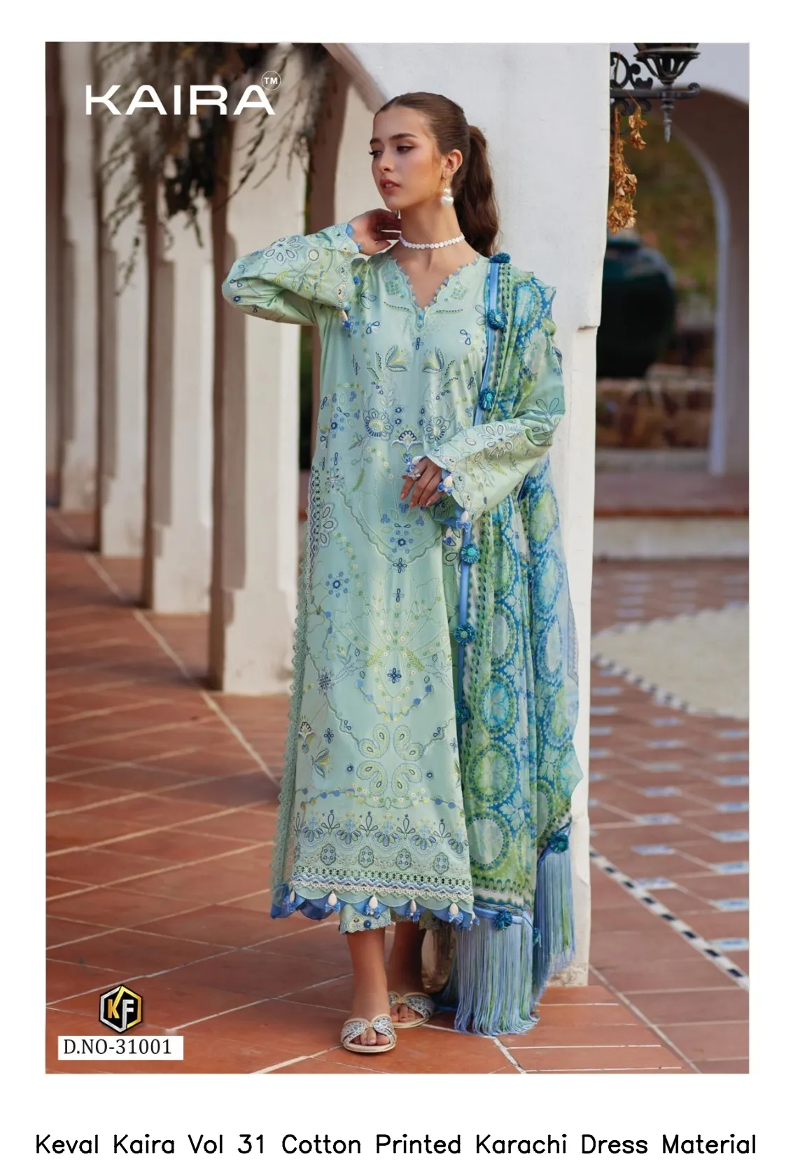 Keval Kaira Vol 31 Cotton Printed Karachi Dress Material — Wholesale Dress Material, Keval wholesale from Surat — view 3