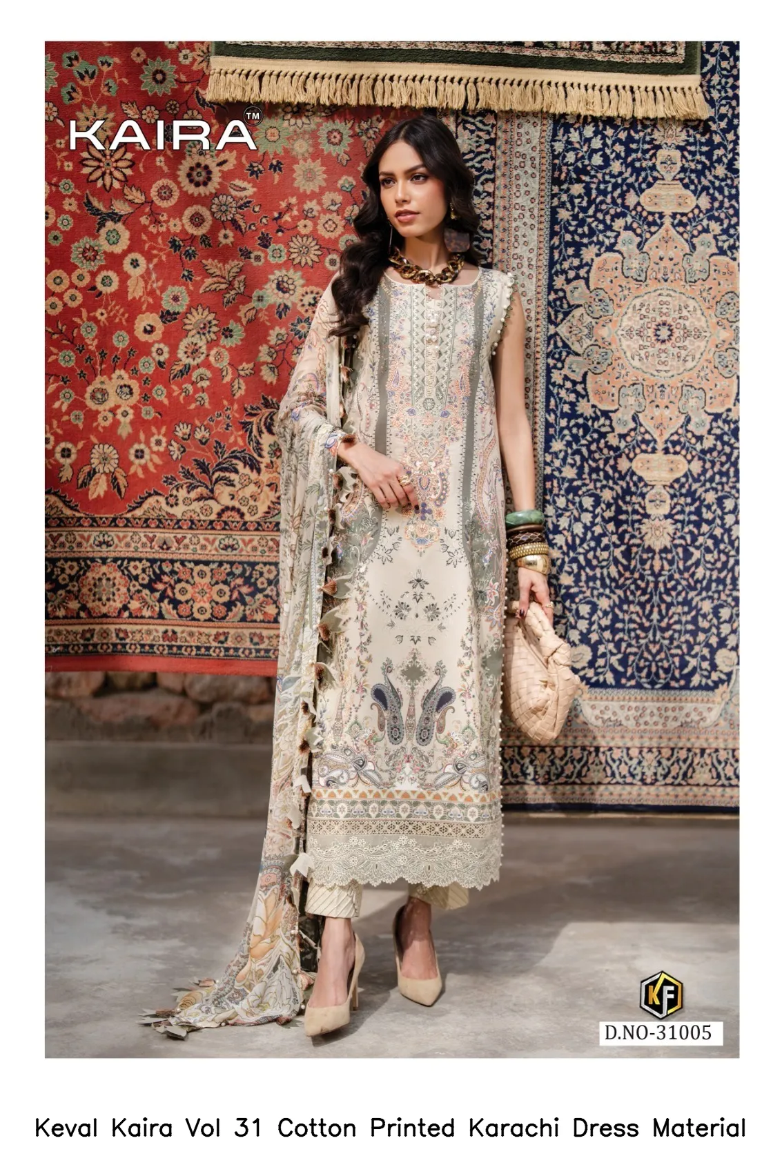 Keval Kaira Vol 31 Cotton Printed Karachi Dress Material — Wholesale Dress Material, Keval wholesale from Surat — view 4