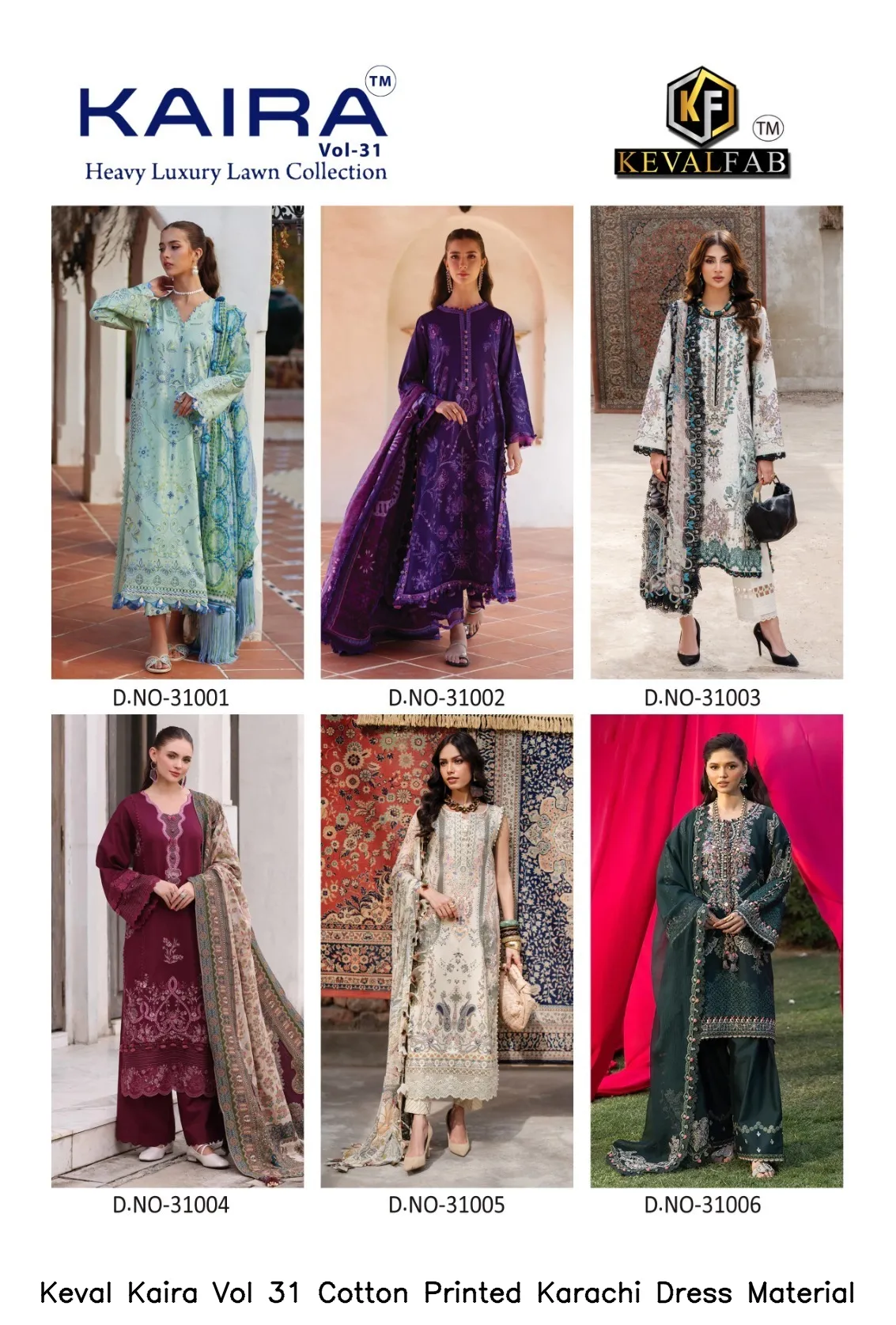 Keval Kaira Vol 31 Cotton Printed Karachi Dress Material — Wholesale Dress Material, Keval wholesale from Surat — view 5