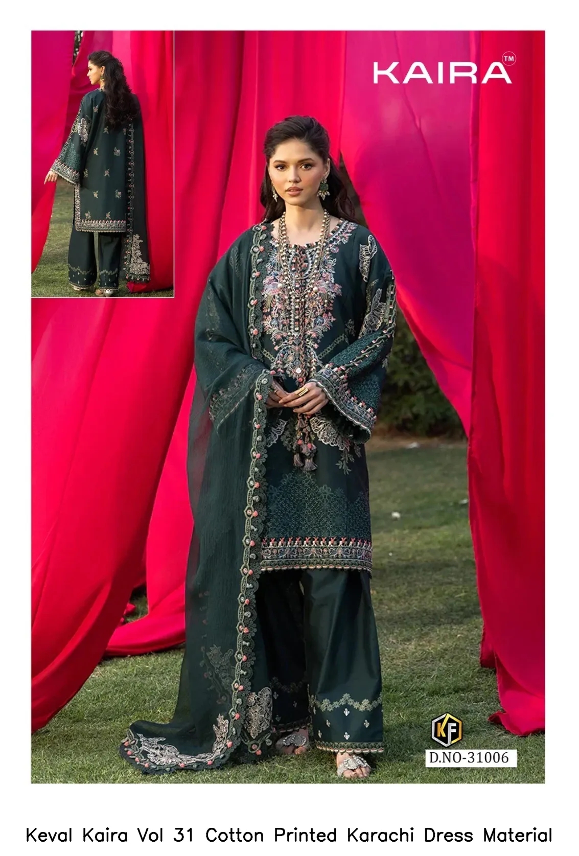 Keval Kaira Vol 31 Cotton Printed Karachi Dress Material — Wholesale Dress Material, Keval wholesale from Surat — view 6