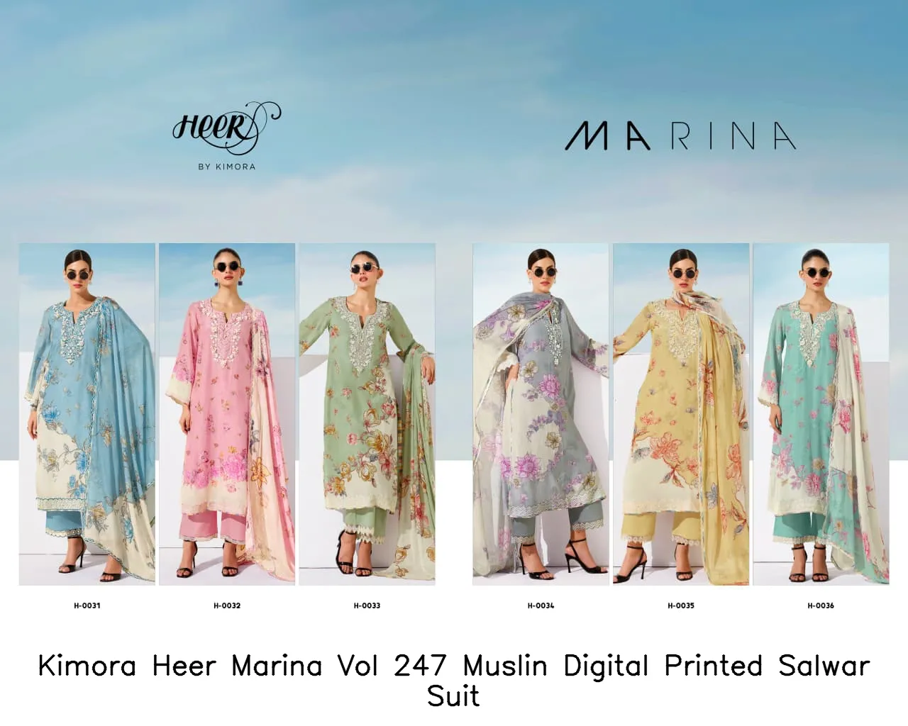 Kimora Heer Marina Vol 247 Muslin Digital Printed Salwar Suit — Wholesale Pakistani Suits, Kimora wholesale from Surat — Photo 3