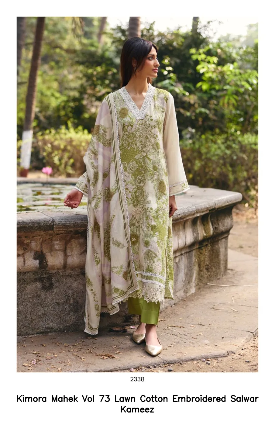 Kimora Mahek Vol 73 Lawn Cotton Embroidered Salwar Kameez — Wholesale Salwar Suits, Kimora wholesale from Surat — view 3