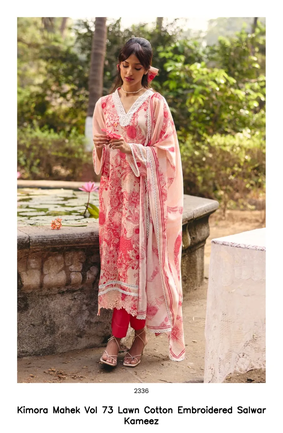 Kimora Mahek Vol 73 Lawn Cotton Embroidered Salwar Kameez — Wholesale Salwar Suits, Kimora wholesale from Surat — view 5