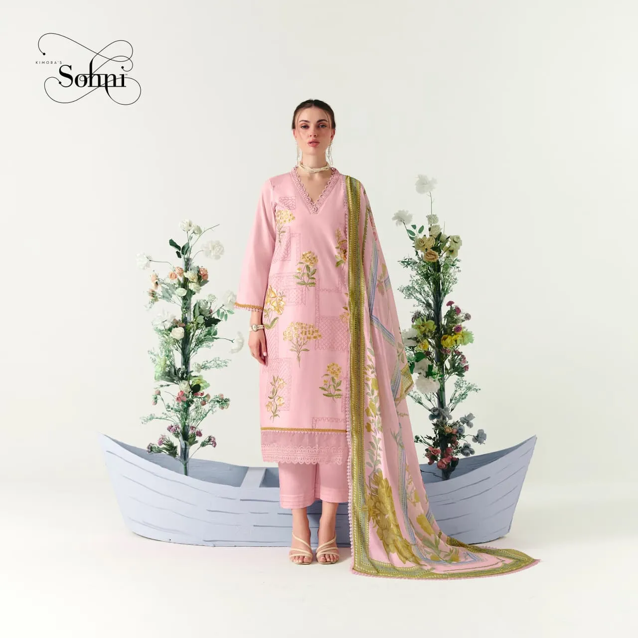 Kimora Sohni Orchid Vol 72 Lawn Cotton Digital Printed Salwar Suit — Wholesale Salwar Suits, Kimora wholesale from Surat — view 1