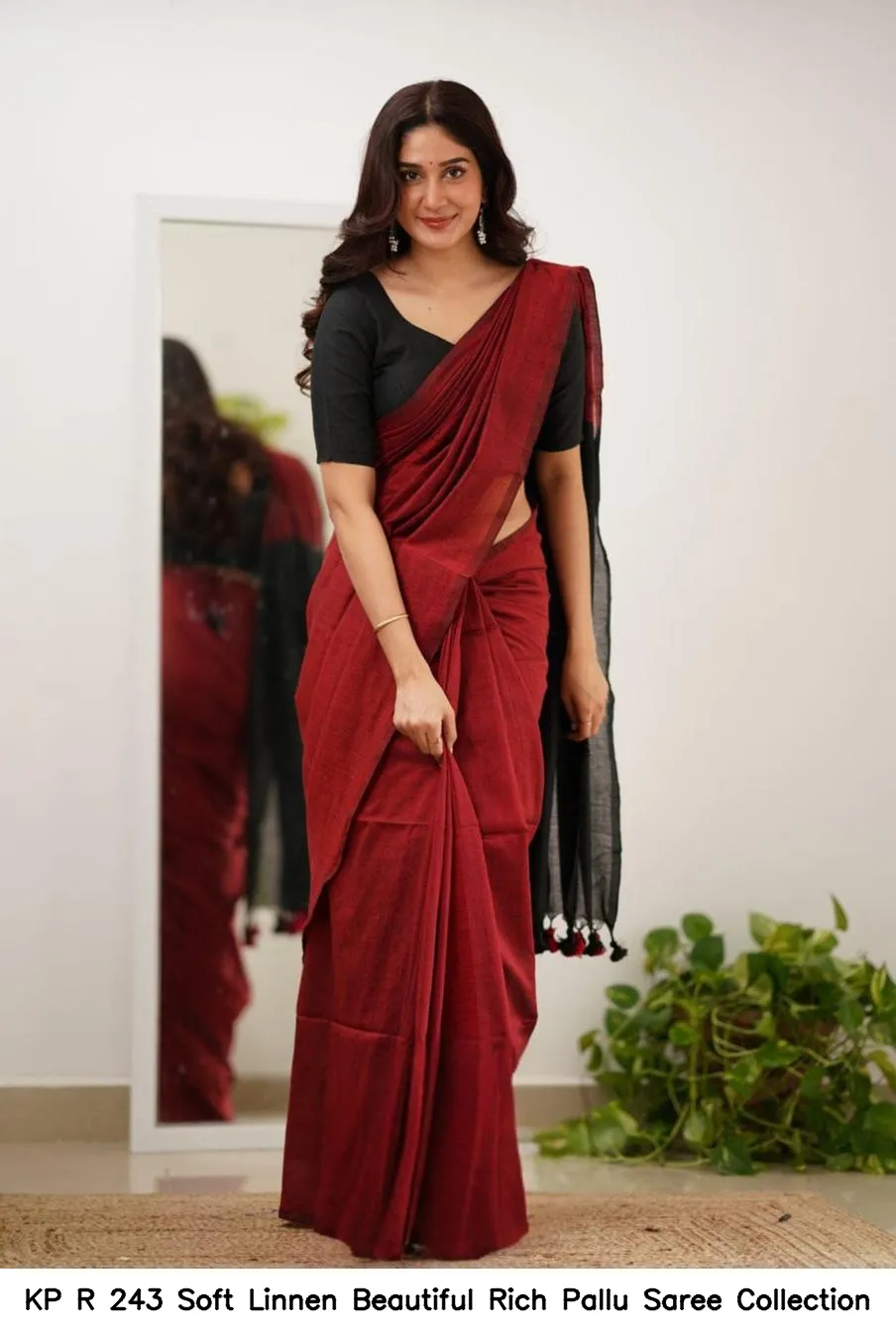 KP R 243 Soft Linnen Beautiful Rich Pallu Saree Collection — Wholesale Sarees, Vardan Ethnic wholesale from Surat - Gallery Image 3