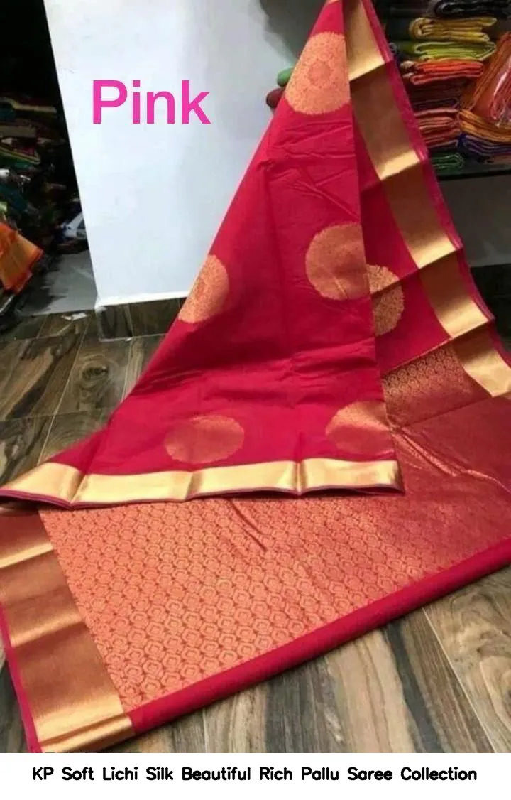 KP  Soft Lichi Silk Beautiful Rich Pallu Saree Collection — Wholesale Sarees, Vardan Ethnic wholesale from Surat — view 10