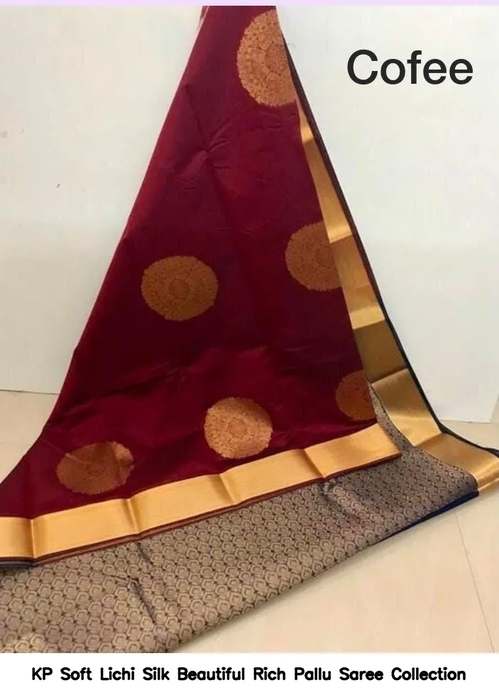KP Soft Lichi Silk Beautiful Rich Pallu Saree Collection — Wholesale Sarees, Vardan Ethnic wholesale from Surat - Gallery Image 5