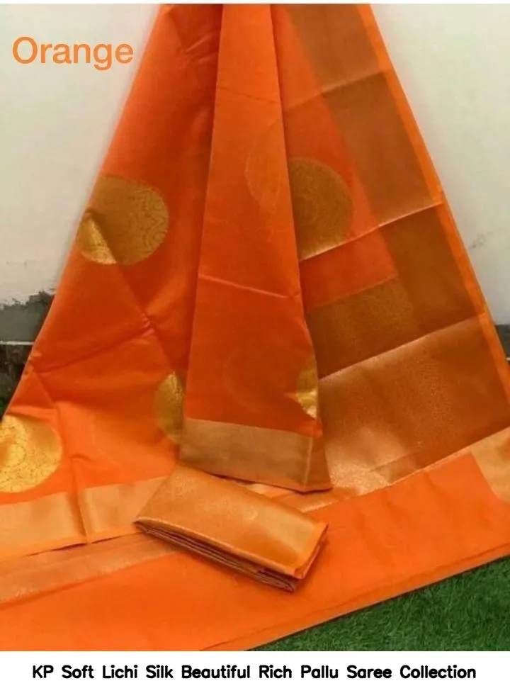 KP Soft Lichi Silk Beautiful Rich Pallu Saree Collection — Wholesale Sarees, Vardan Ethnic wholesale from Surat - Gallery Image 8