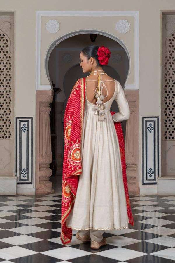 LG-1970 Designer Chinon Gown Set With Printed Dupatta — Wholesale Readymade Suit, MPA wholesale from Surat — view 6