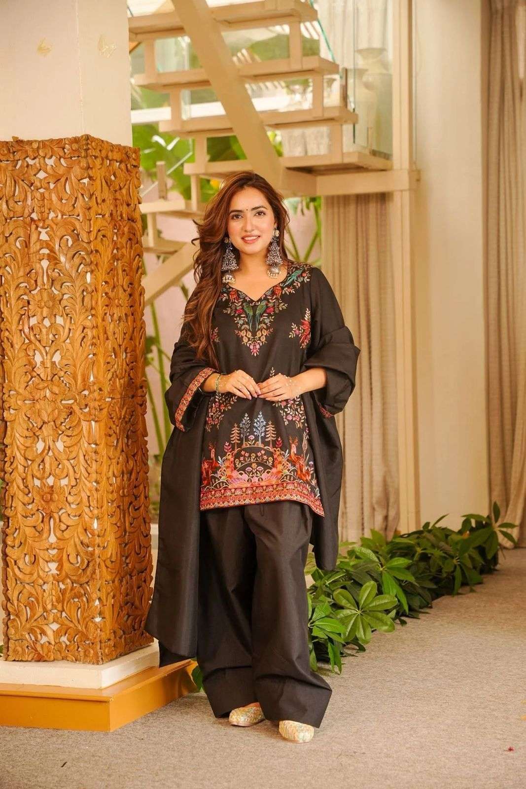 LG-2102 Roman Silk Printed Top Salwar With Dupatta Set