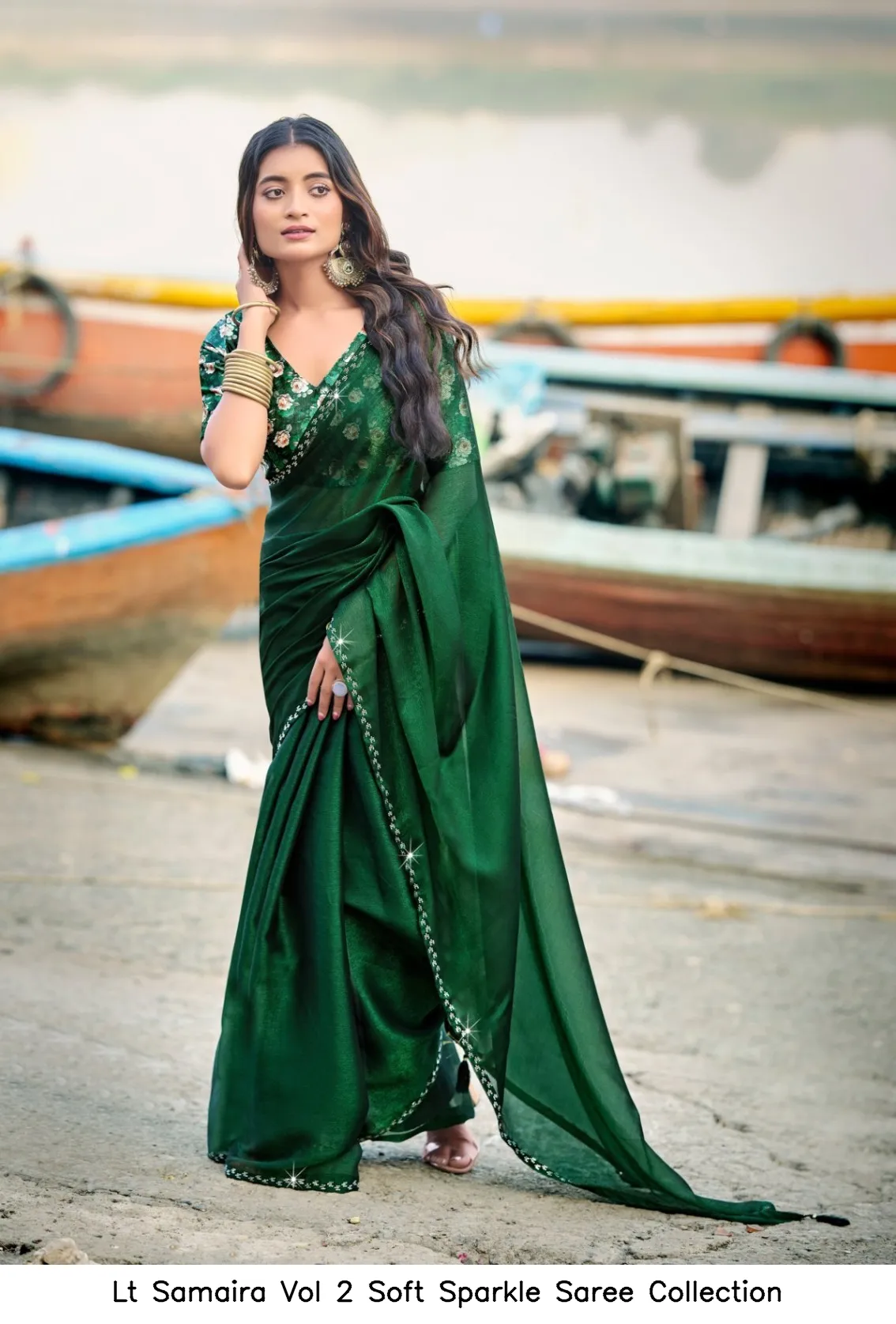 Lt Samaira Vol 2 Soft Sparkle Saree Collection — Wholesale Sarees, Vardan Ethnic wholesale from Surat — view 3
