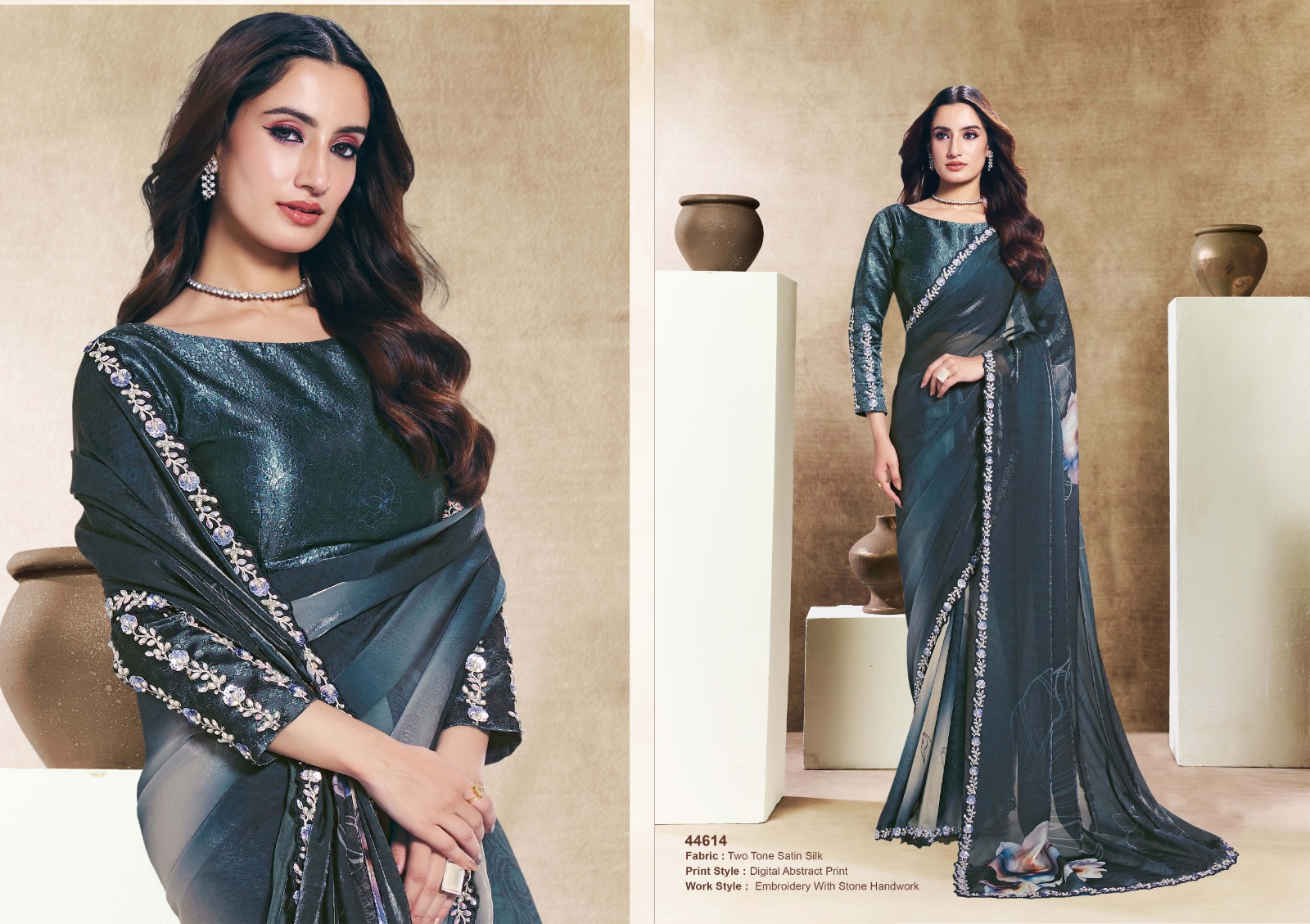 Mahotsav Norita 44600 Oasis Satin Silk Saree Collection — Wholesale Sarees, Mahotsav wholesale from Surat — view 11