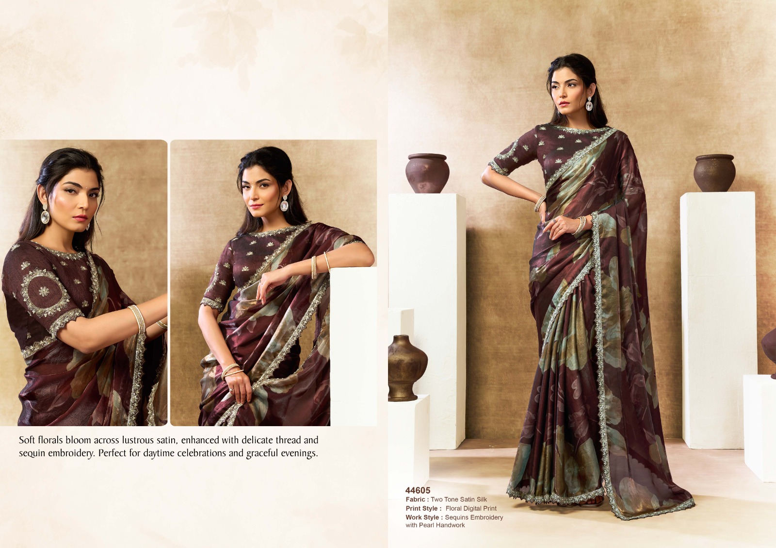 Mahotsav Norita 44600 Oasis Satin Silk Saree Collection — Wholesale Sarees, Mahotsav wholesale from Surat — view 10