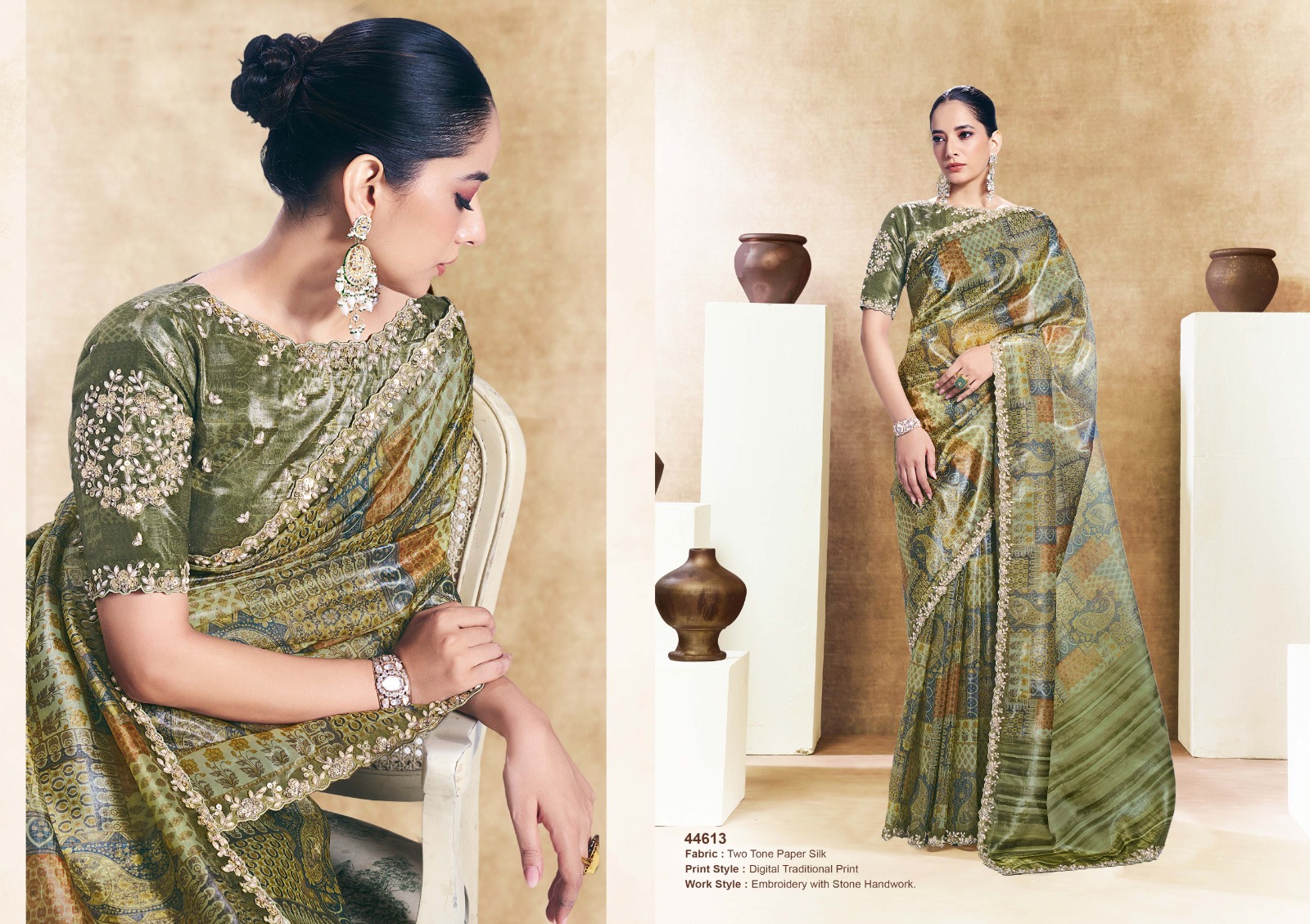 Mahotsav Norita 44600 Oasis Satin Silk Saree Collection — Wholesale Sarees, Mahotsav wholesale from Surat — view 9