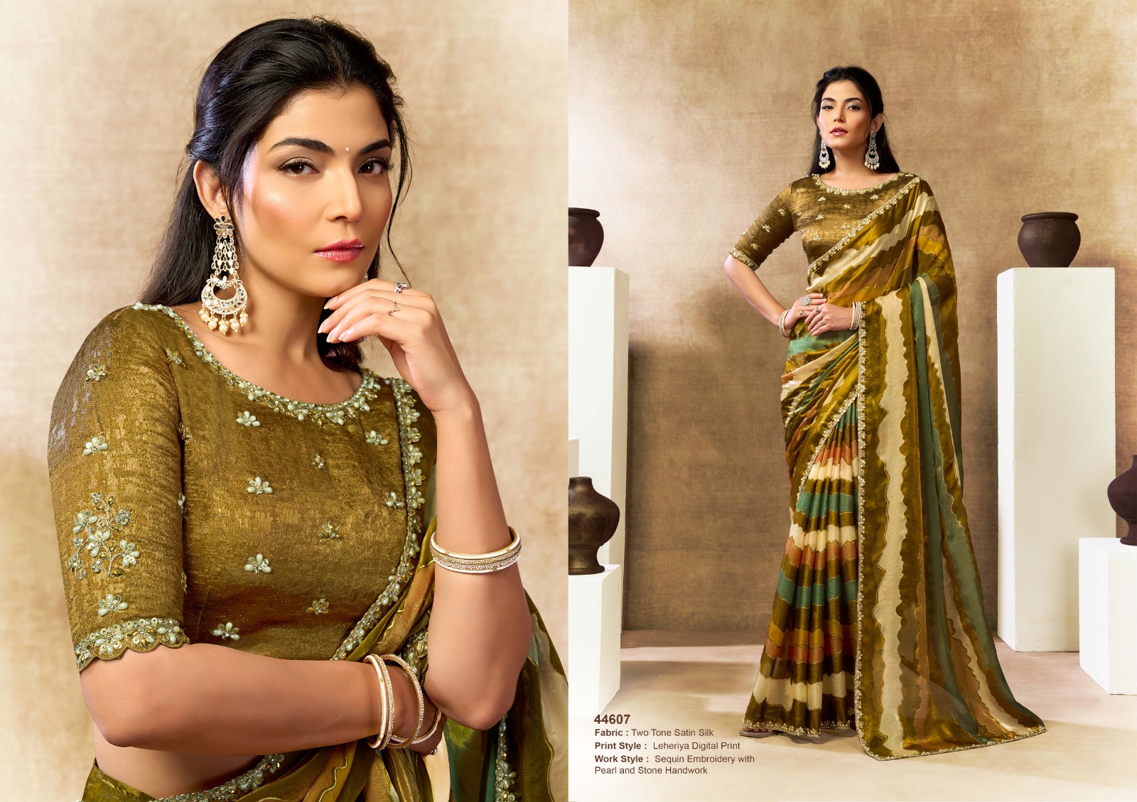 Mahotsav Norita 44600 Oasis Satin Silk Saree Collection — Wholesale Sarees, Mahotsav wholesale from Surat — view 8