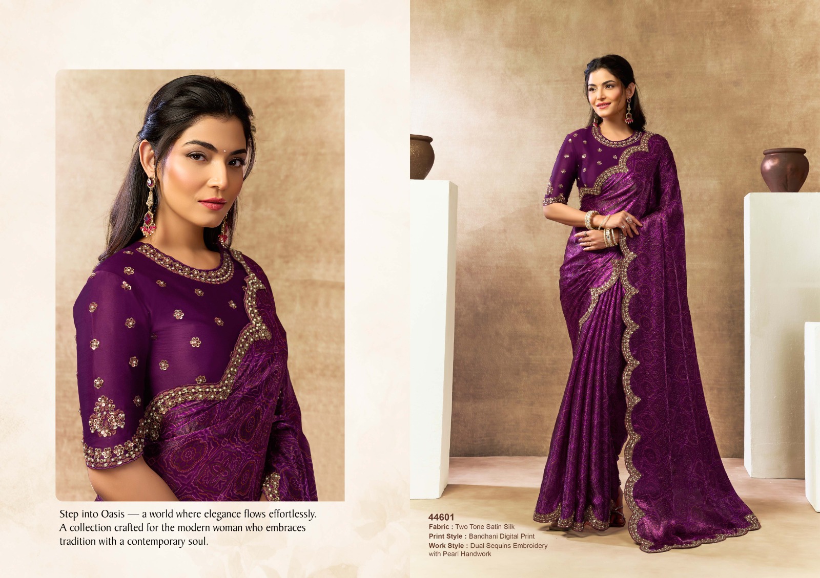 Mahotsav Norita 44600 Oasis Satin Silk Saree Collection — Wholesale Sarees, Mahotsav wholesale from Surat — view 7
