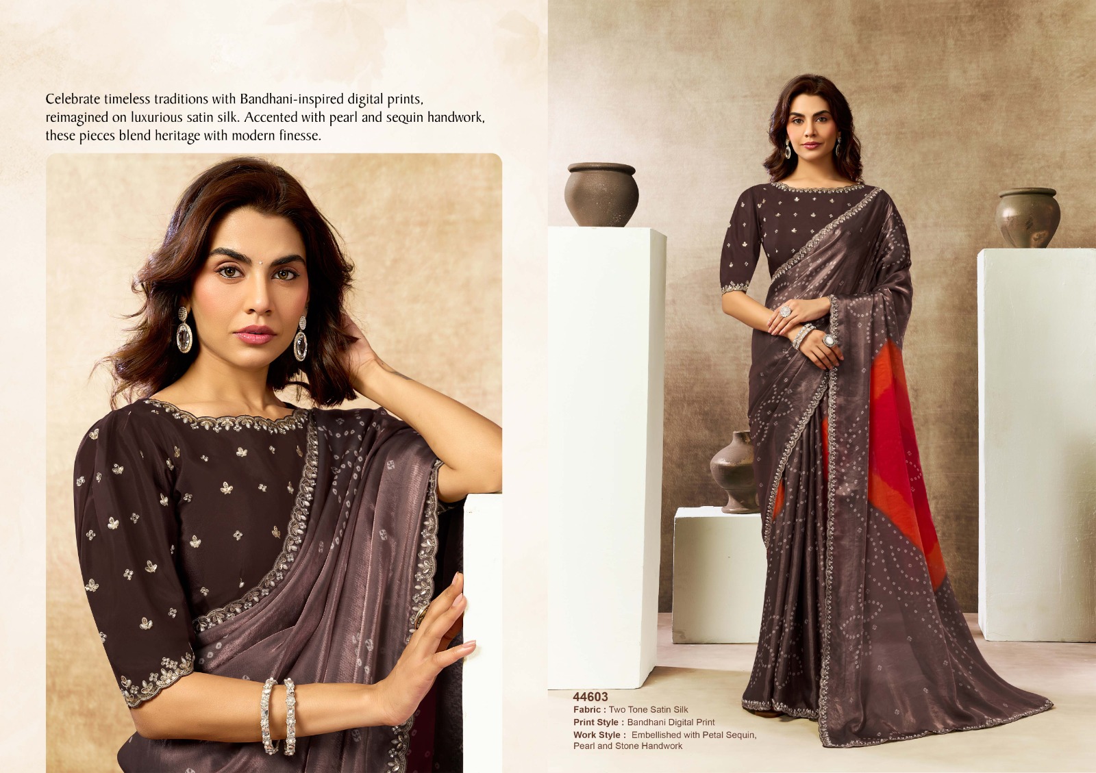 Mahotsav Norita 44600 Oasis Satin Silk Saree Collection — Wholesale Sarees, Mahotsav wholesale from Surat — view 6