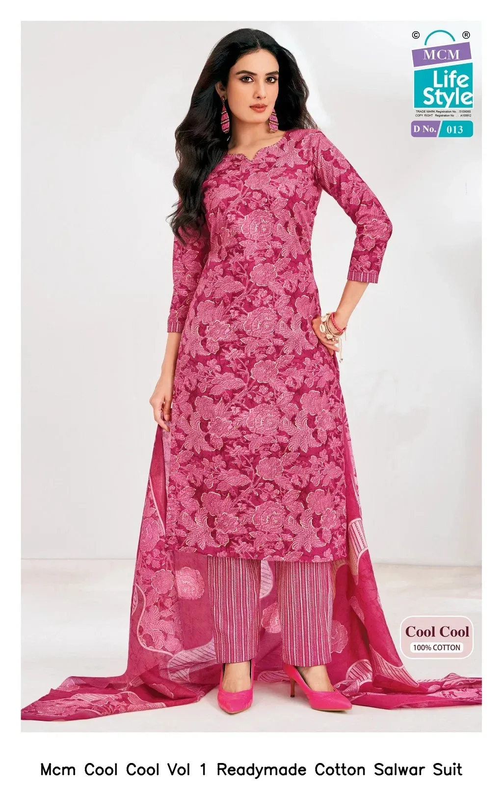Mcm Cool Cool Vol 1 Readymade Cotton Salwar  Suit — Wholesale Kurti With Bottom Dupatta, Mcm  wholesale from Surat — view 11
