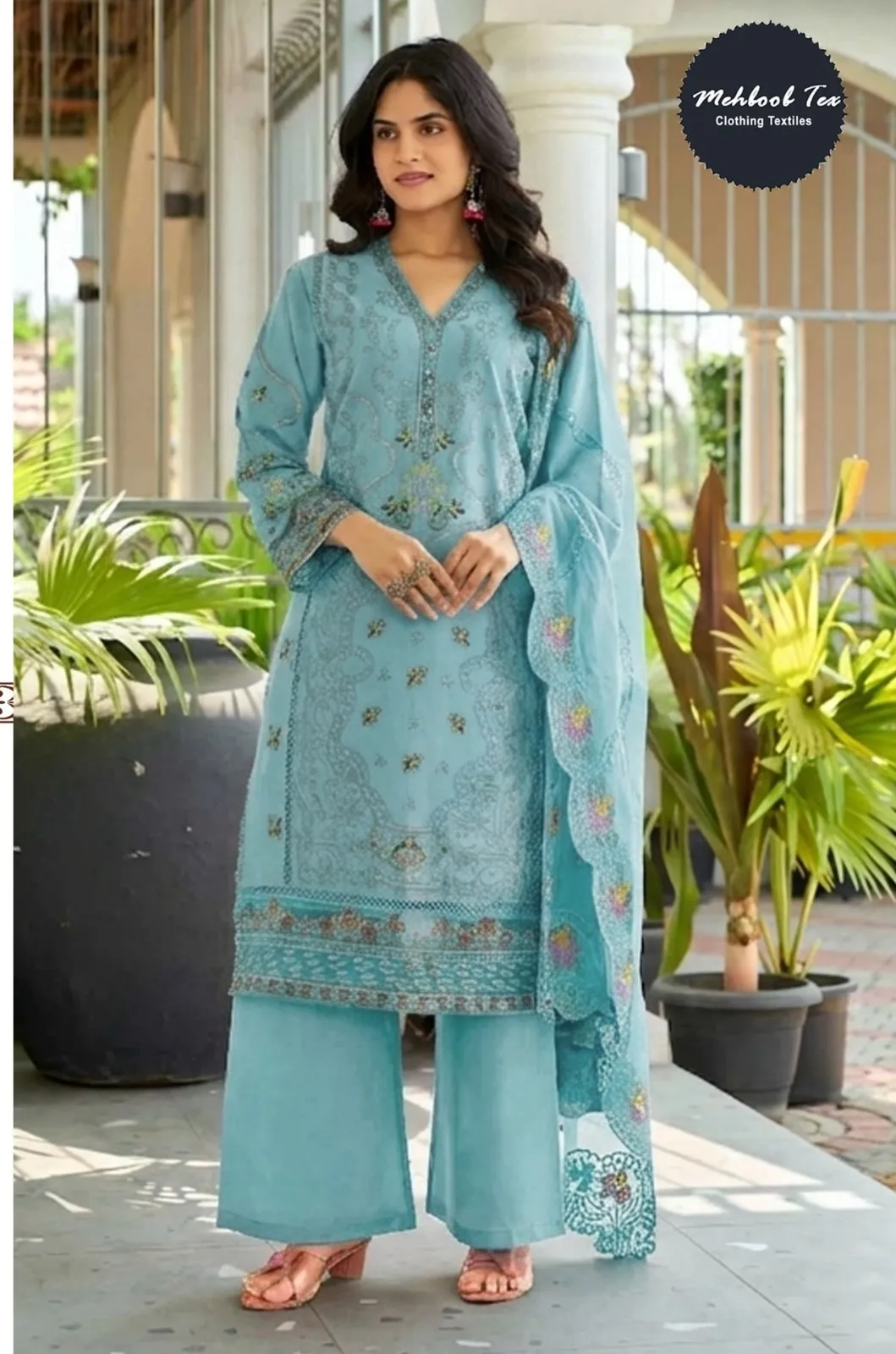 Mehboob Tex Elaf Vol 3 Pure Cotton Embroidered Salwar Suit