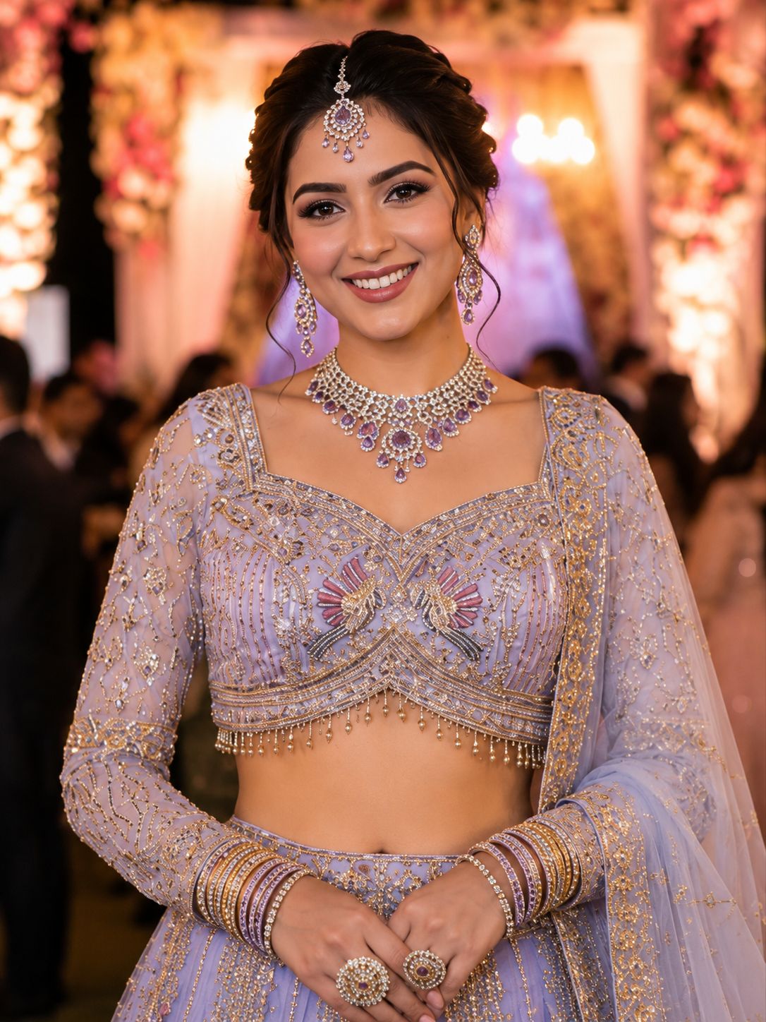 Mrudangi Pushtie Net With Beads Work Lehenga Choli Collection — Wholesale Lehenga, Mrudangi wholesale from Surat — view 4