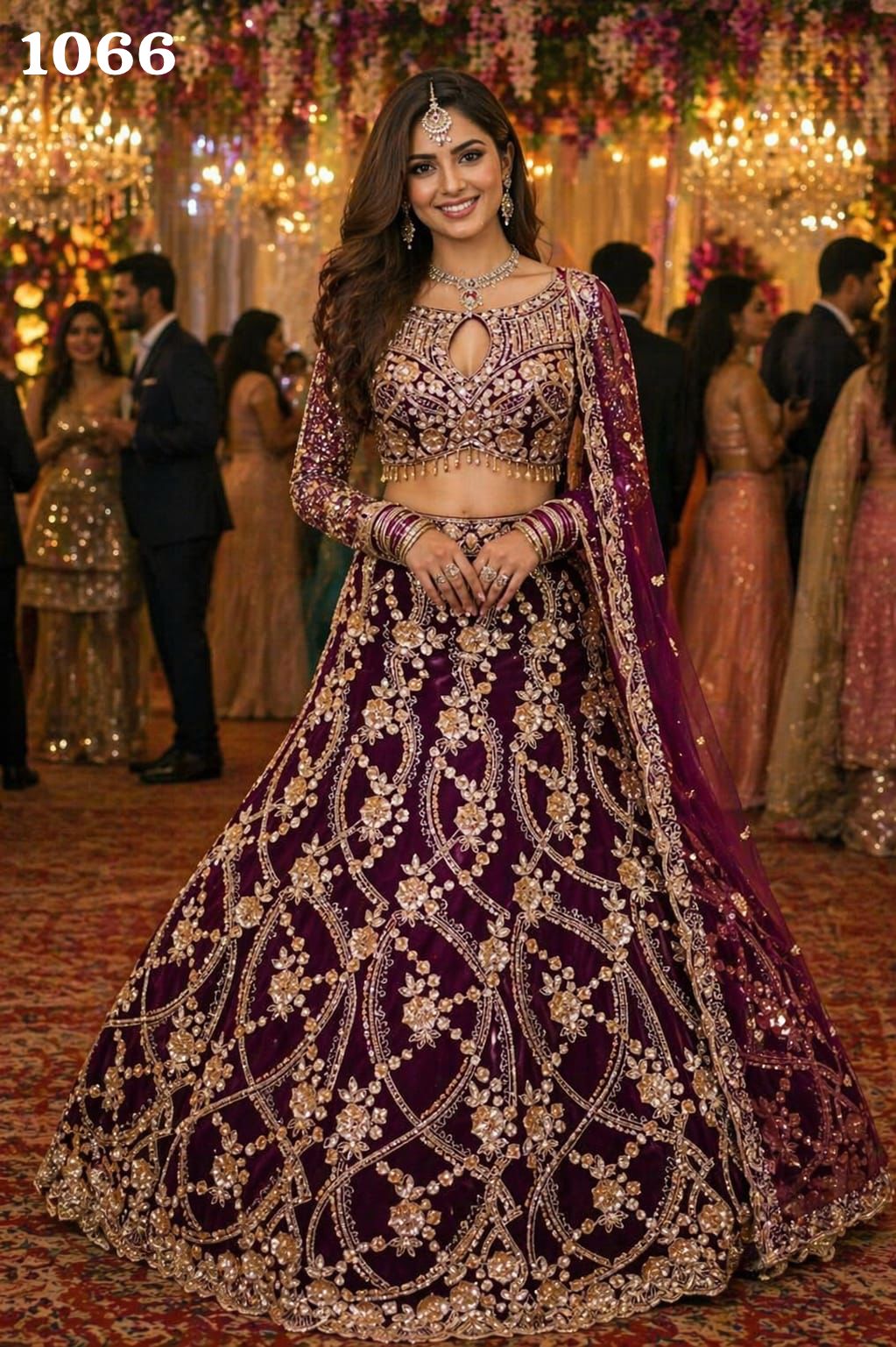 Mrudangi Heavy Stone Work Designer Lehenga Collection - Image 3