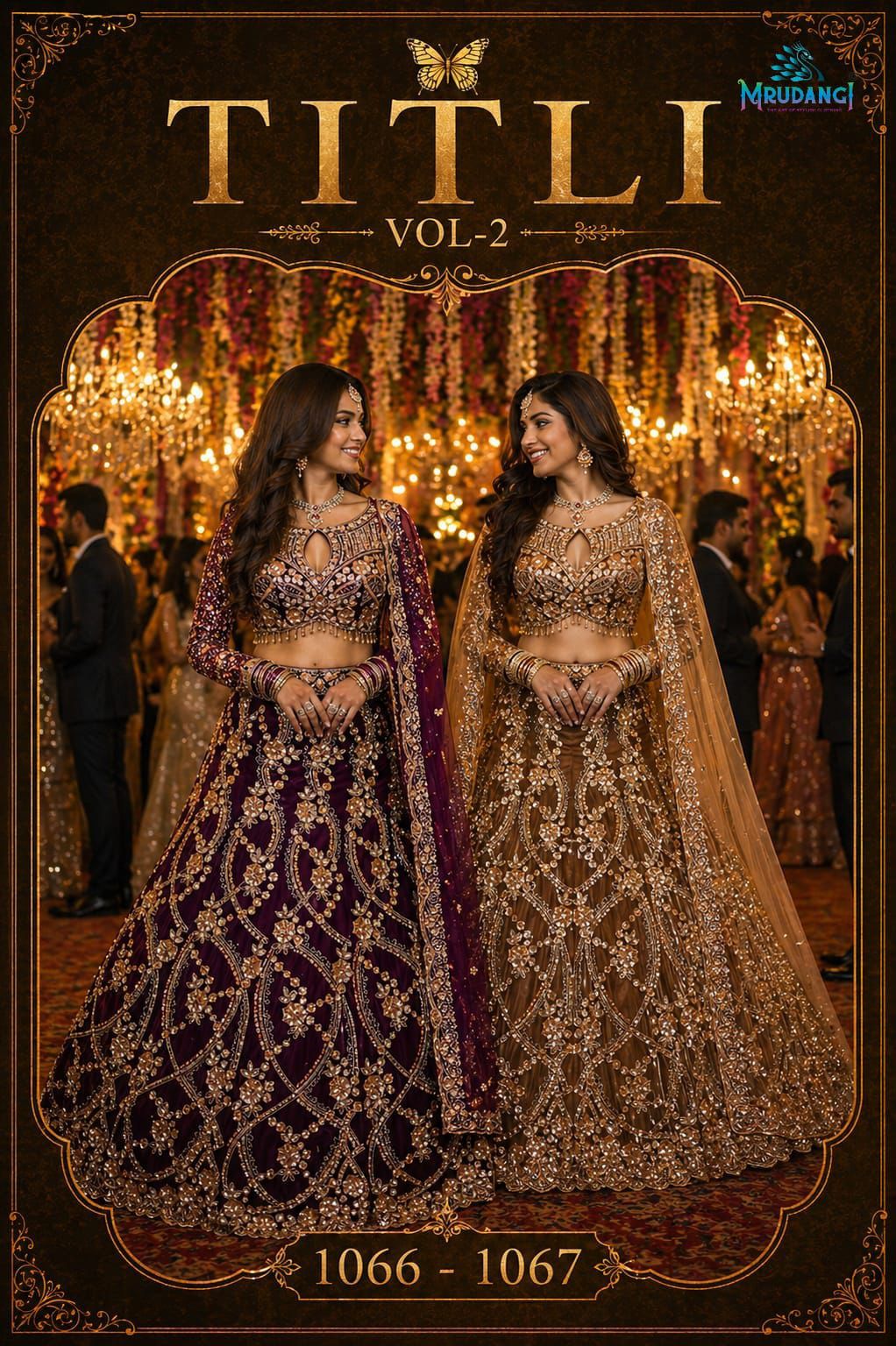 Mrudangi Heavy Stone Work Designer Lehenga Collection - Image 5