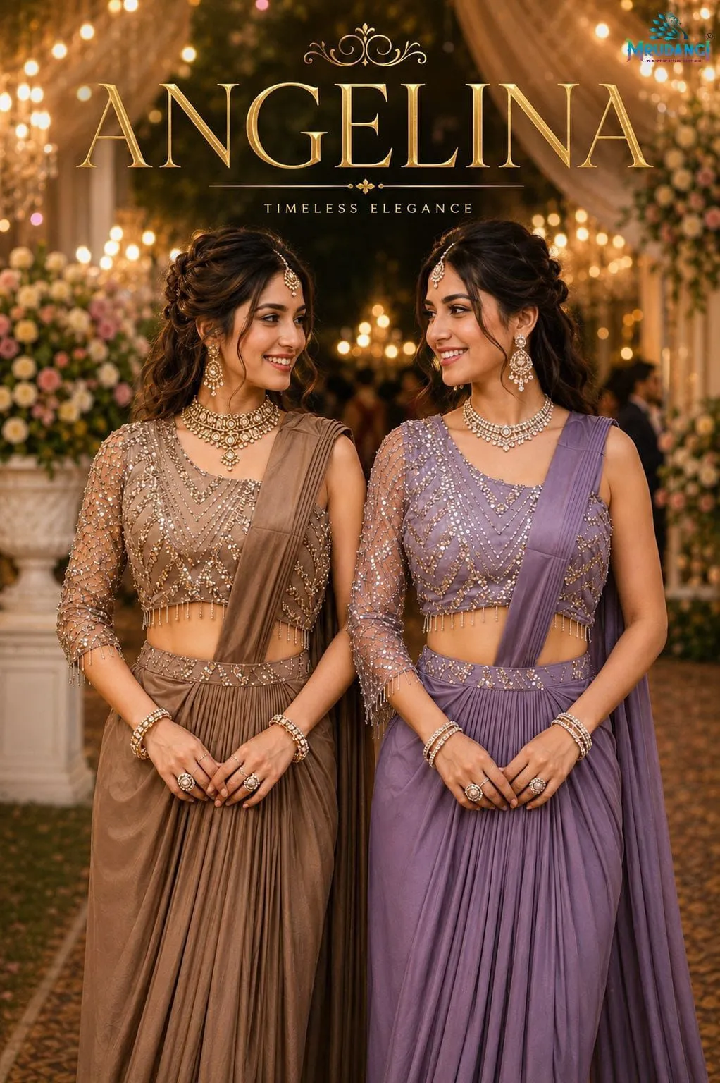 Mrudungi Angelina Lycra   Beautiful Ready To Wear Saree Catalog