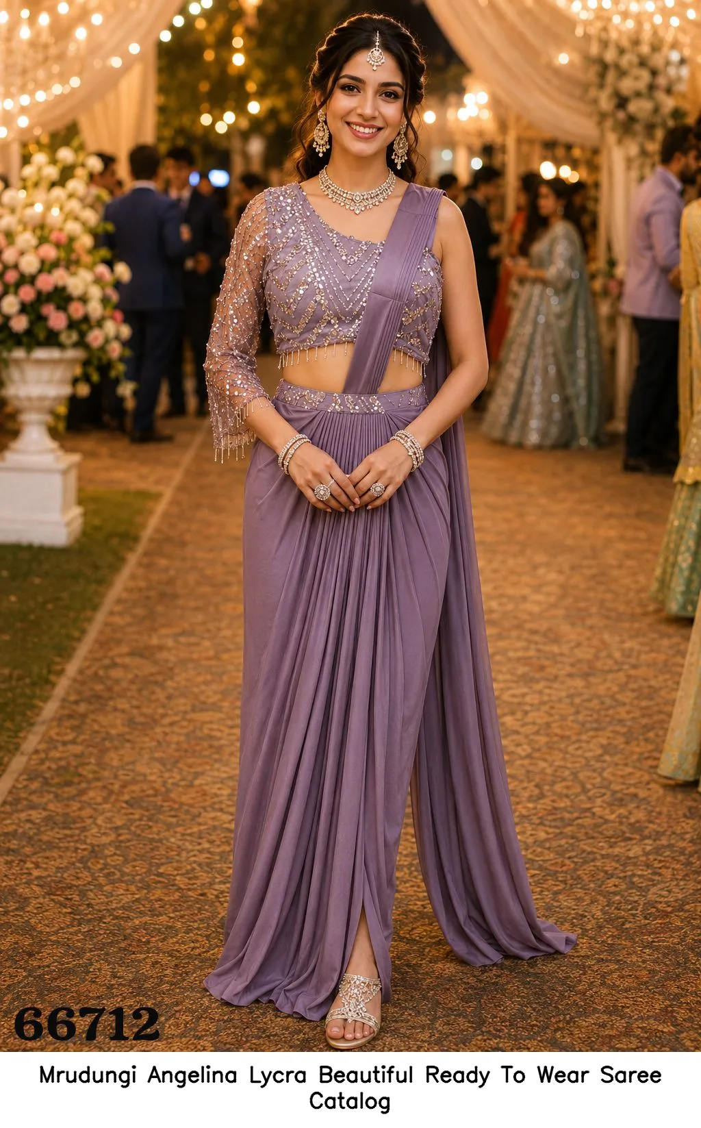 Mrudungi Angelina Lycra Beautiful Ready To Wear Saree Catalog — Wholesale Sarees, MPA wholesale from Surat — Photo 2