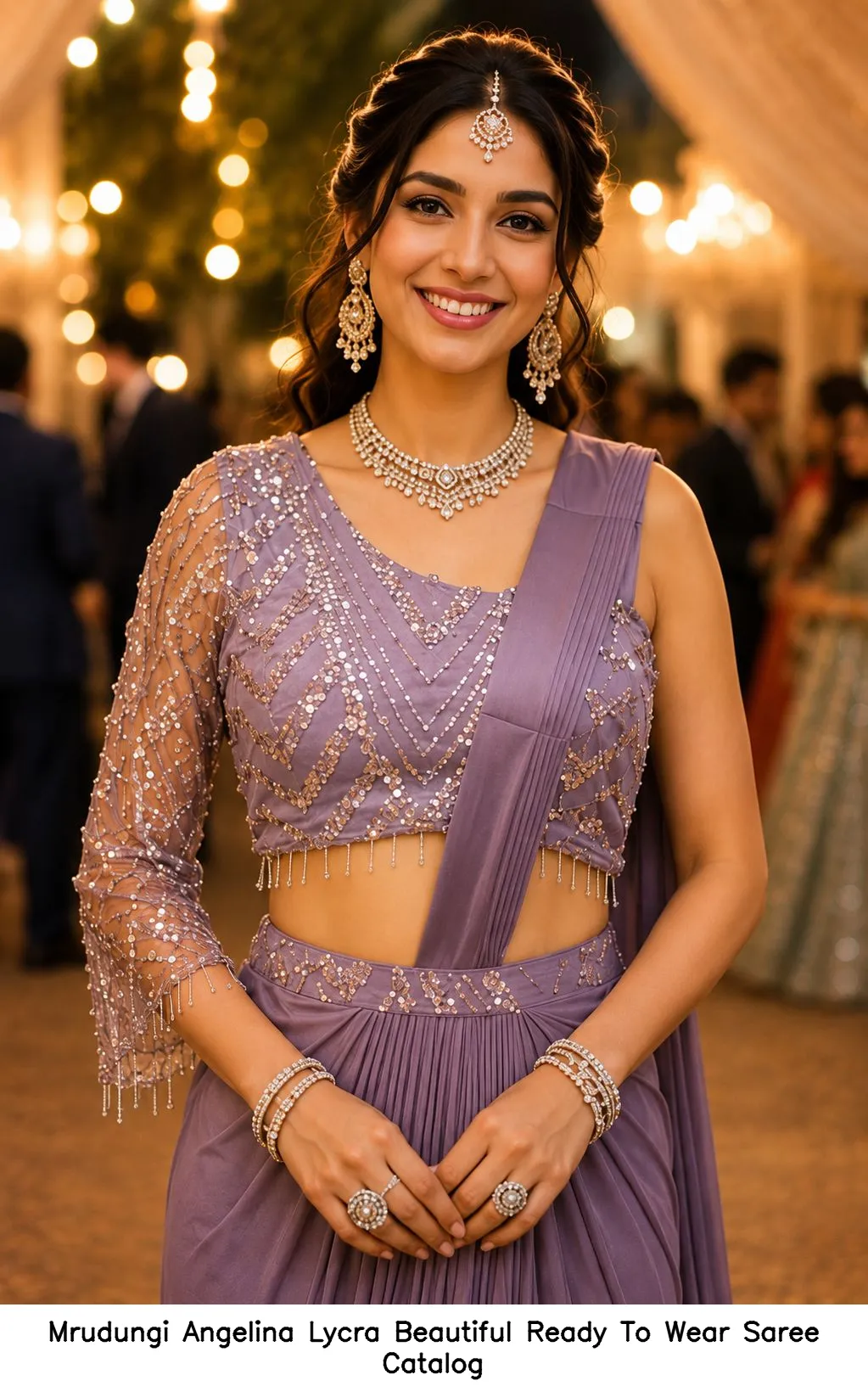 Mrudungi Angelina Lycra Beautiful Ready To Wear Saree Catalog — Wholesale Sarees, MPA wholesale from Surat — Photo 3