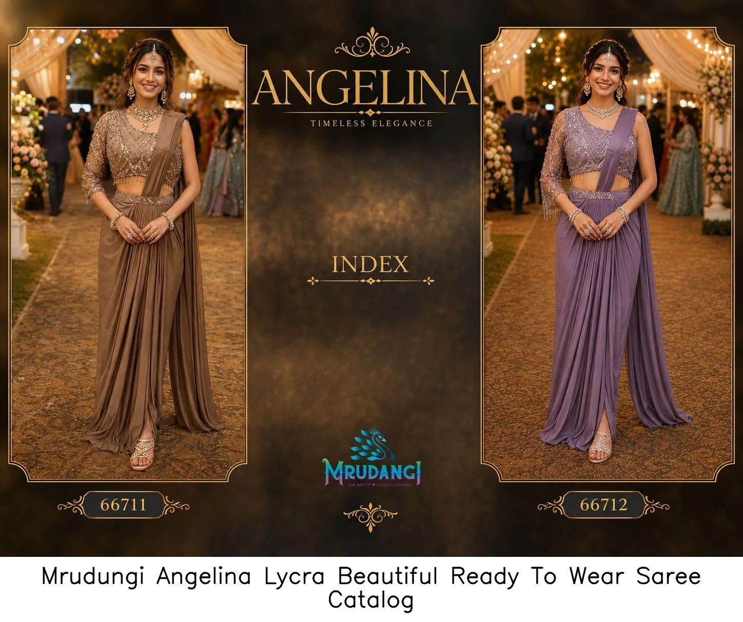 Mrudungi Angelina Lycra Beautiful Ready To Wear Saree Catalog — Wholesale Sarees, MPA wholesale from Surat — Photo 6