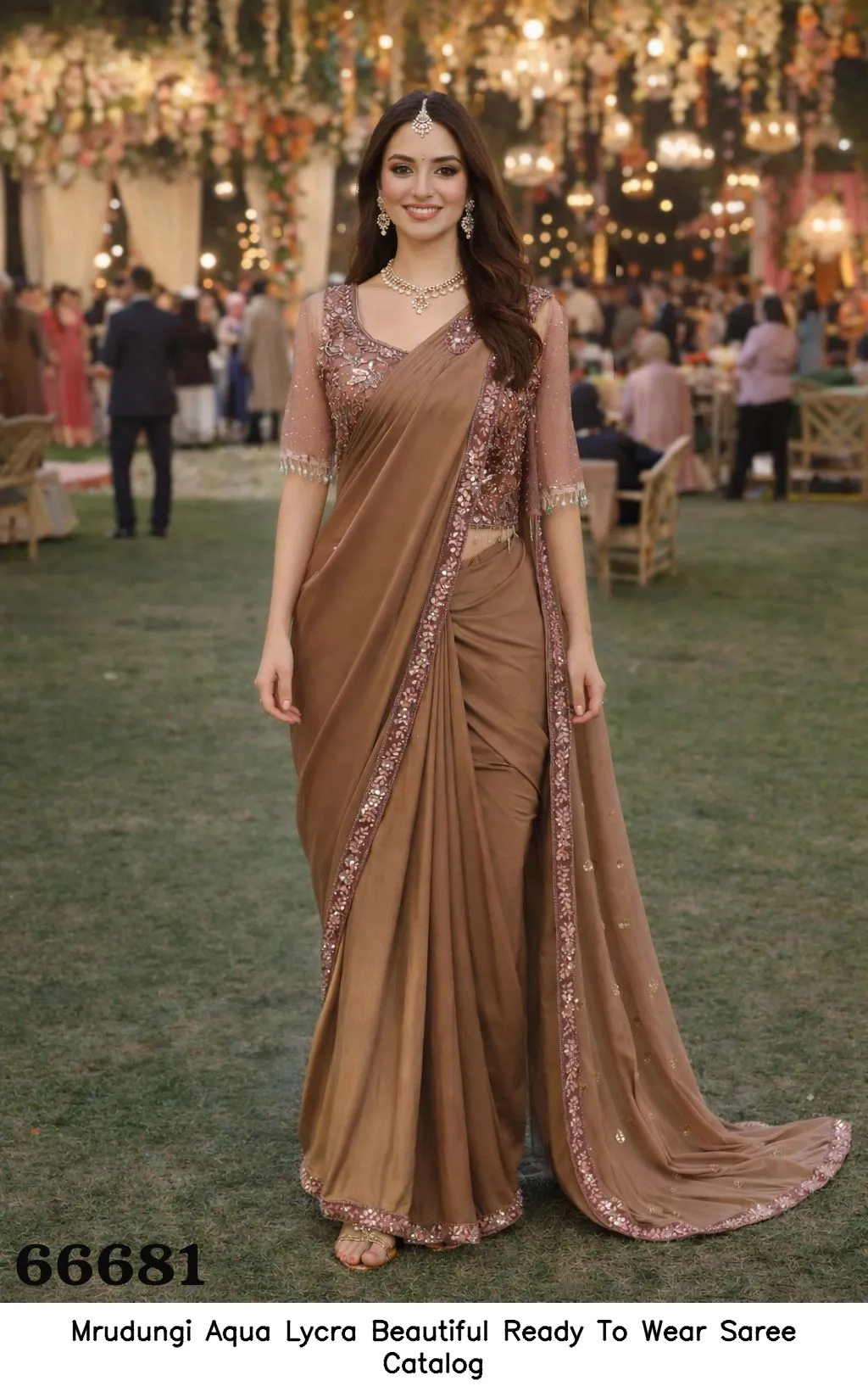 Mrudungi Aqua Lycra Beautiful Ready To Wear Saree Catalog — Wholesale Sarees, MPA wholesale from Surat — Photo 2