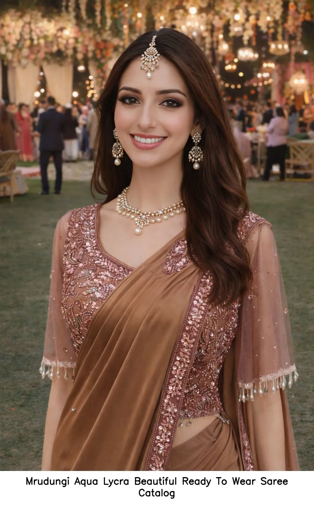 Mrudungi Aqua Lycra Beautiful Ready To Wear Saree Catalog — Wholesale Sarees, MPA wholesale from Surat — Photo 3
