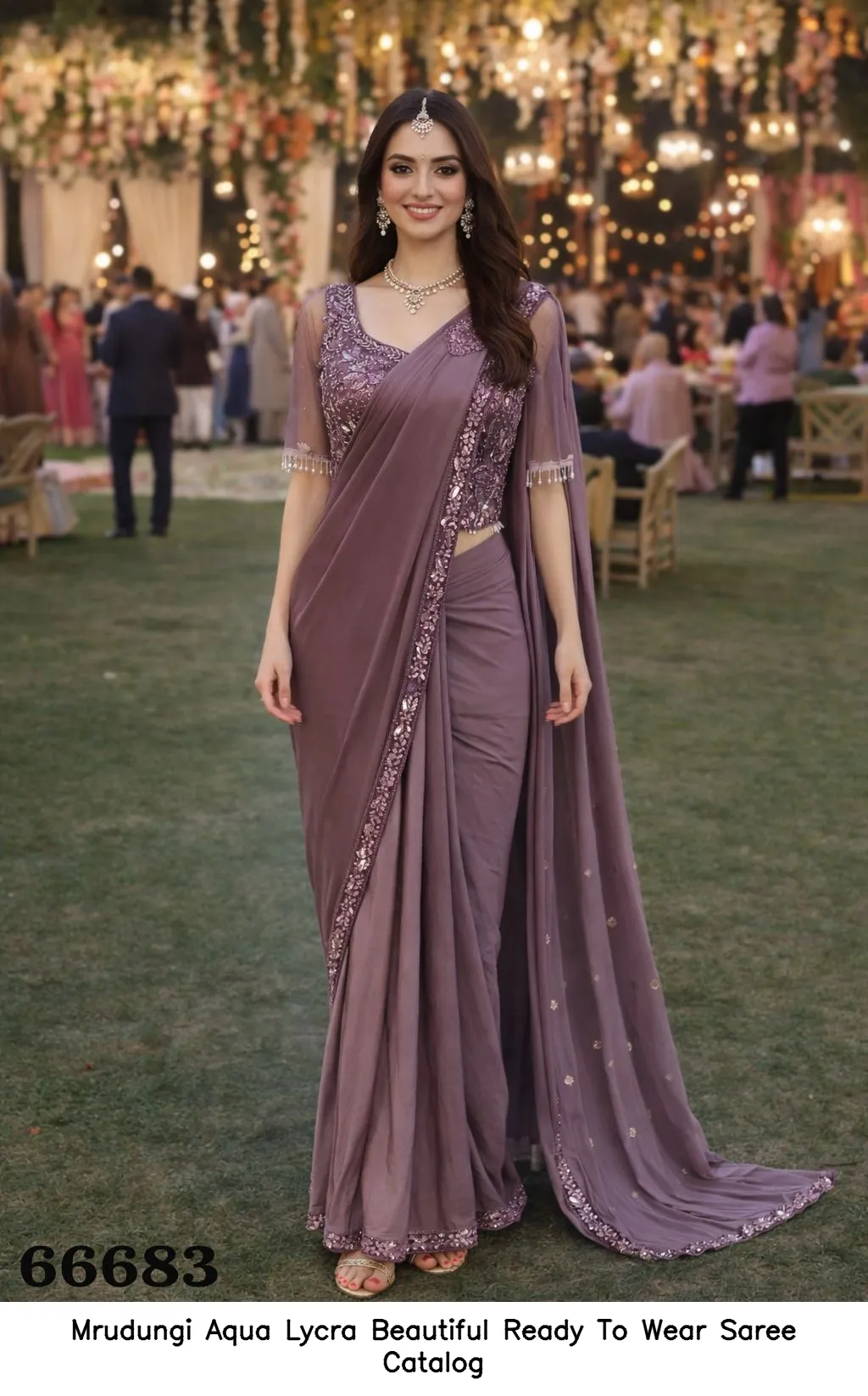Mrudungi Aqua Lycra Beautiful Ready To Wear Saree Catalog — Wholesale Sarees, MPA wholesale from Surat — Photo 7