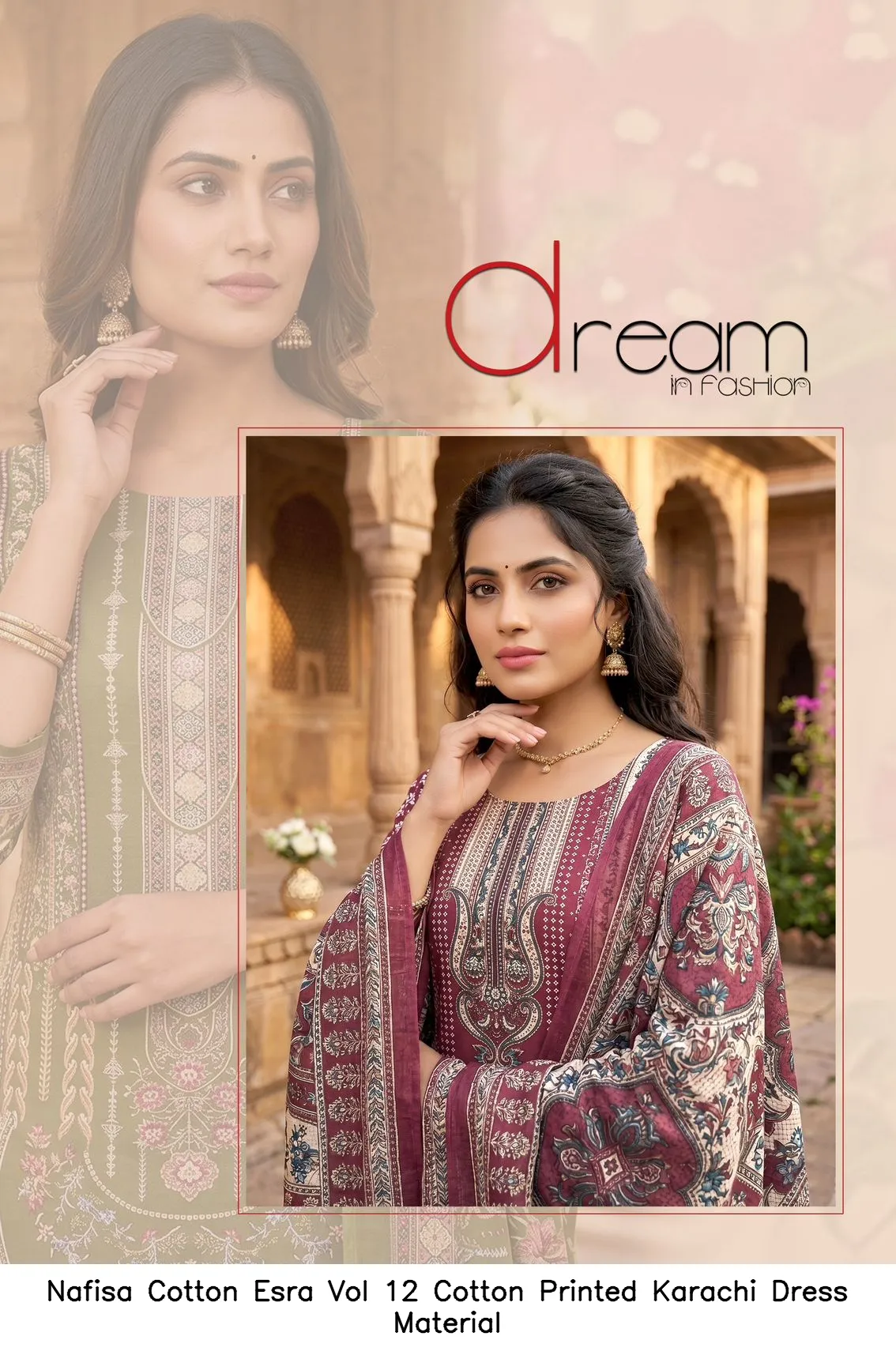 Nafisa Cotton Esra Vol 12 Cotton Printed Karachi Dress Material — Wholesale Readymade Pakistani Suits, Nafisa wholesale from Surat — Photo 9