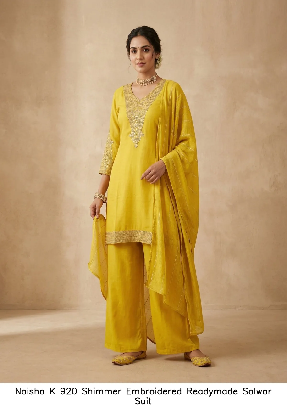 Naisha K 920 Shimmer Embroidered Readymade Salwar Suit — Wholesale Readymade Pakistani Suits, Naisha wholesale from Surat - Gallery Image 3