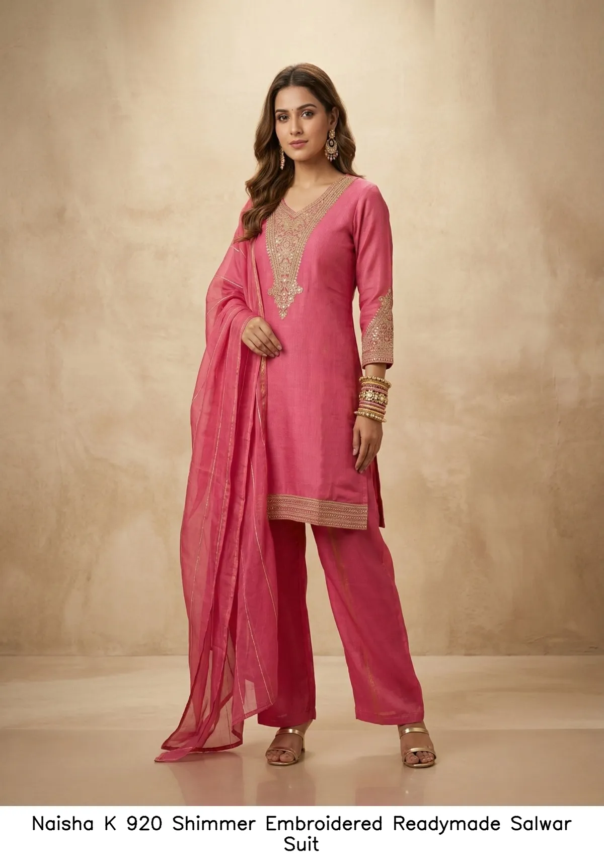 Naisha K 920 Shimmer Embroidered Readymade Salwar Suit — Wholesale Readymade Pakistani Suits, Naisha wholesale from Surat - Gallery Image 5