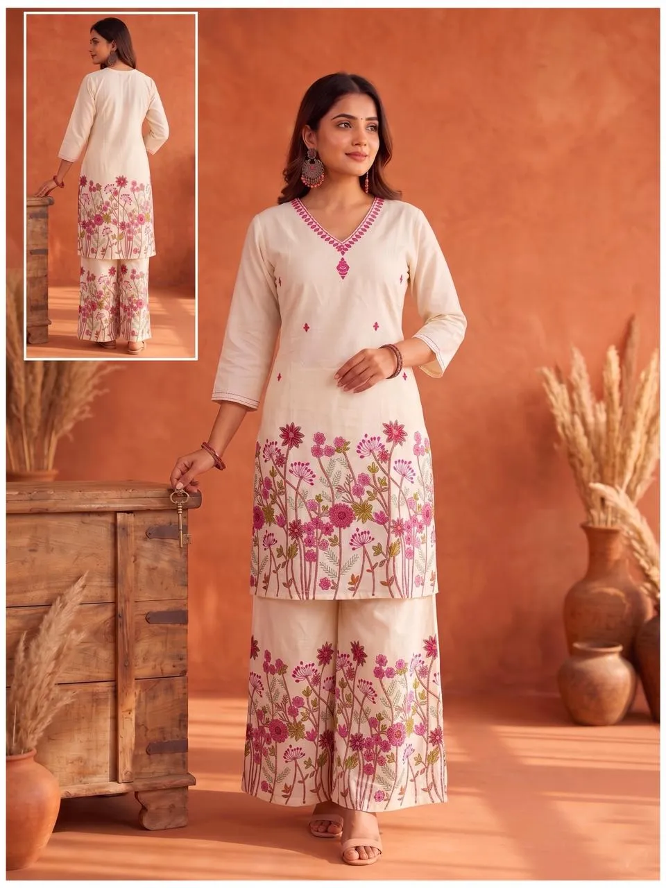 Naisha K 925 Rayon Printed Kurti With Bottom Set