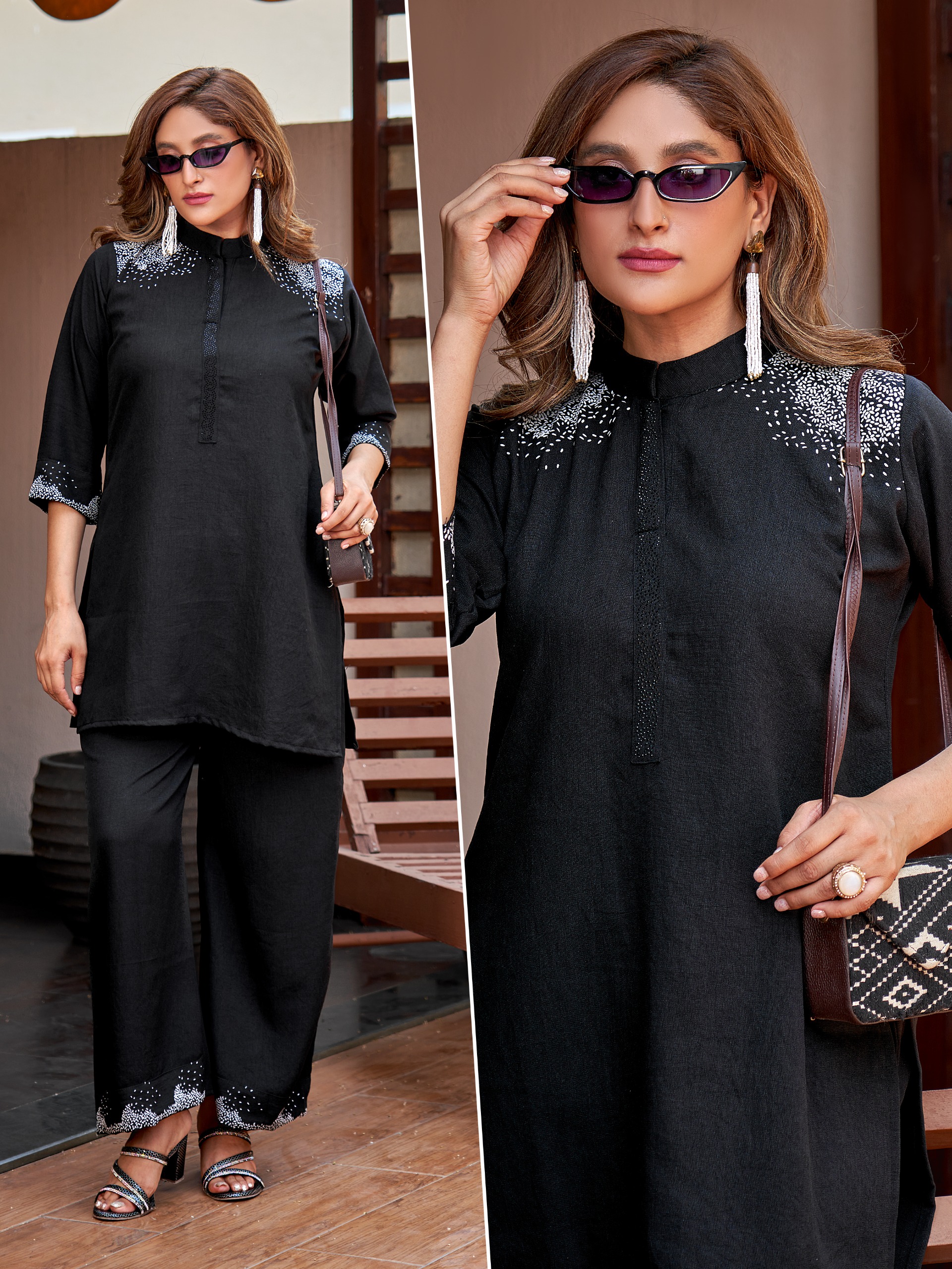 Naisha K 926 Viscose Fancy Co Ord Set — Wholesale Cotton Kurti Pant Set, Naisha wholesale from Surat — view 12