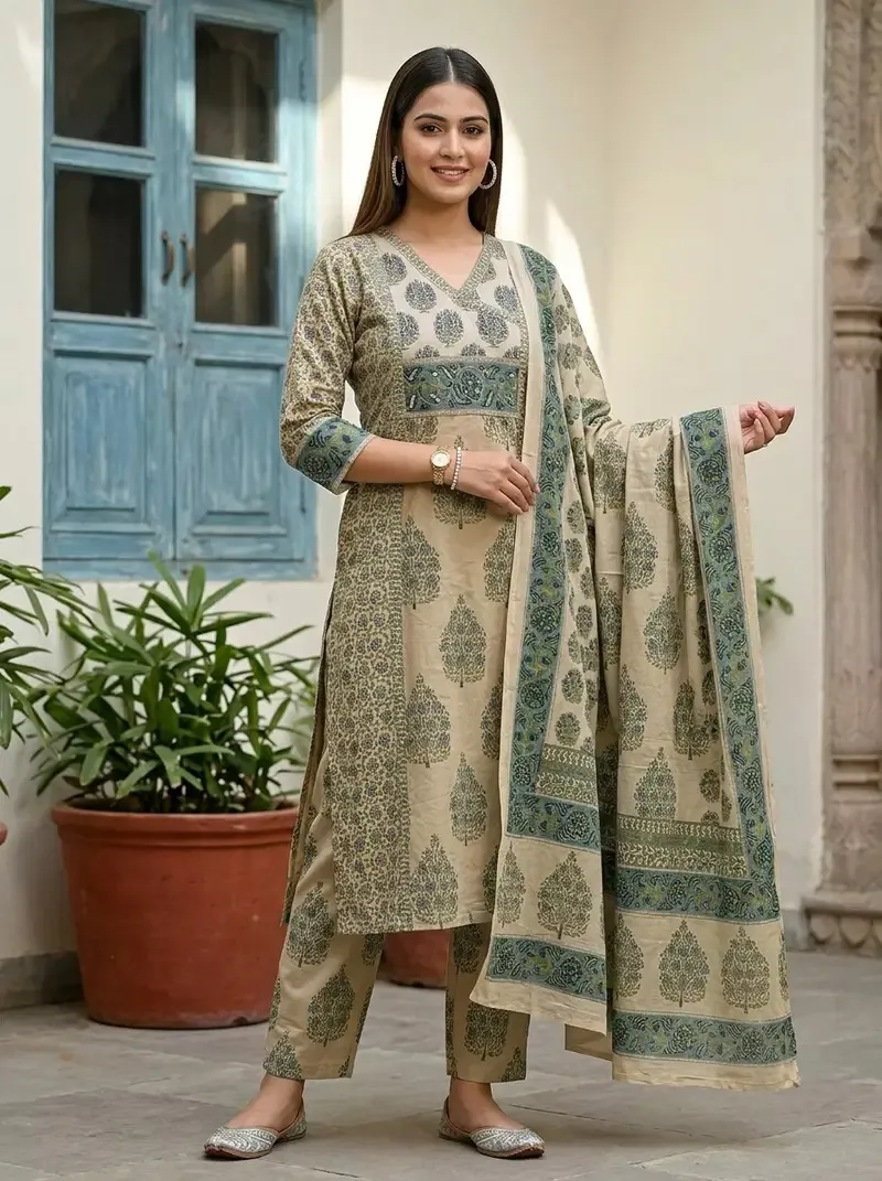 Naisha K 964 Pure Cotton Printed Readymade Salwar Suit