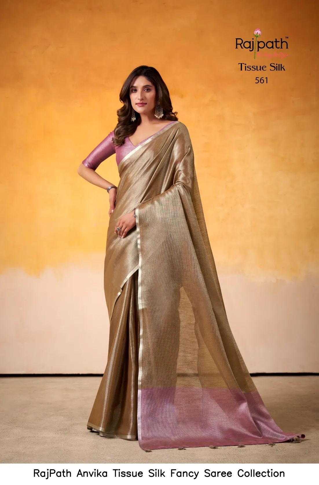 RajPath Anvika Tissue Silk Fancy  Saree Collection — Wholesale Sarees, Rajpath wholesale from Surat — view 3