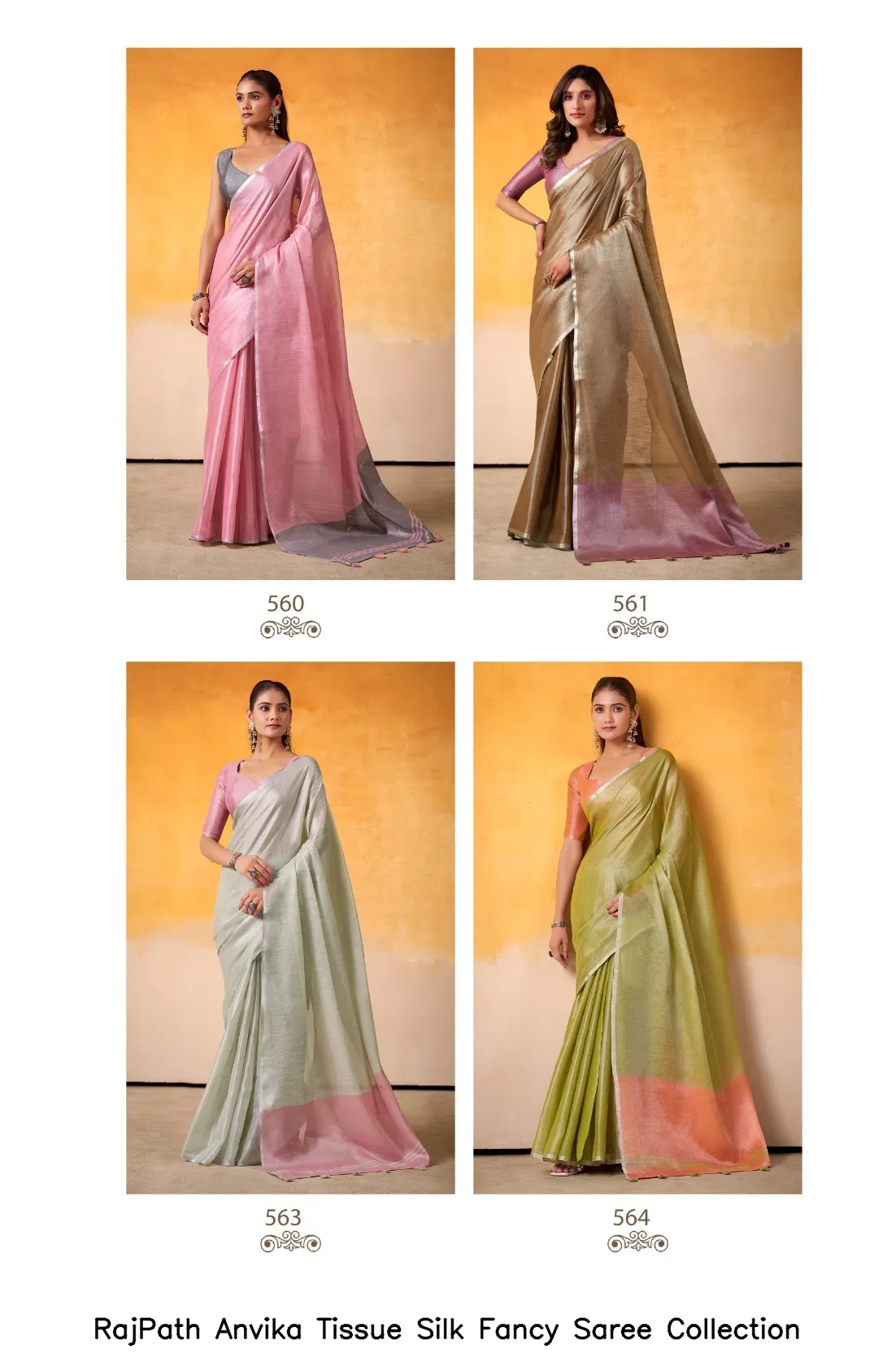 RajPath Anvika Tissue Silk Fancy  Saree Collection — Wholesale Sarees, Rajpath wholesale from Surat — view 4