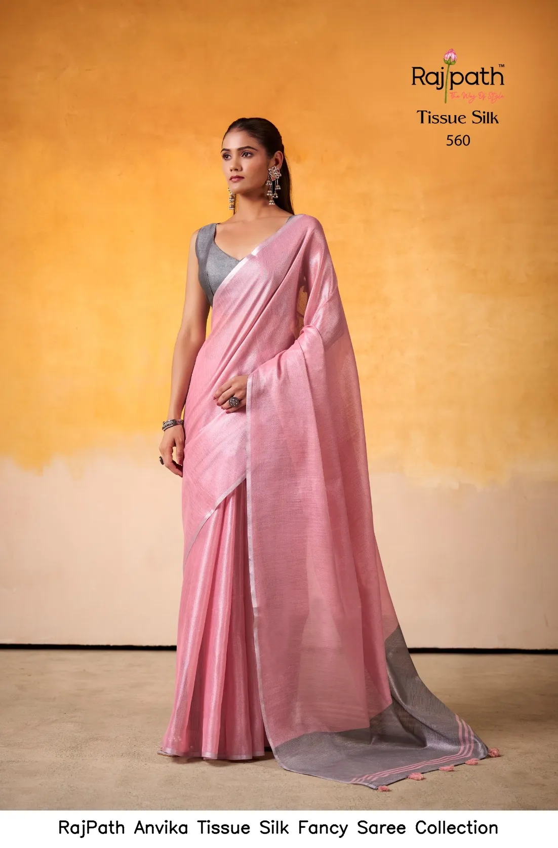 RajPath Anvika Tissue Silk Fancy  Saree Collection — Wholesale Sarees, Rajpath wholesale from Surat — view 7