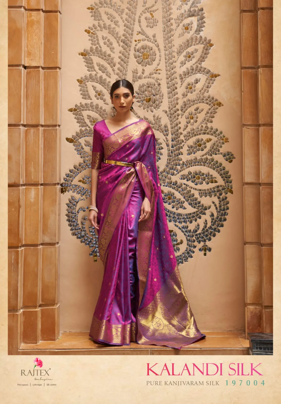 Rajtex Kalandi Silk Handloom Weaving Saree Collection — Wholesale Sarees, rajtex wholesale from Surat — view 1
