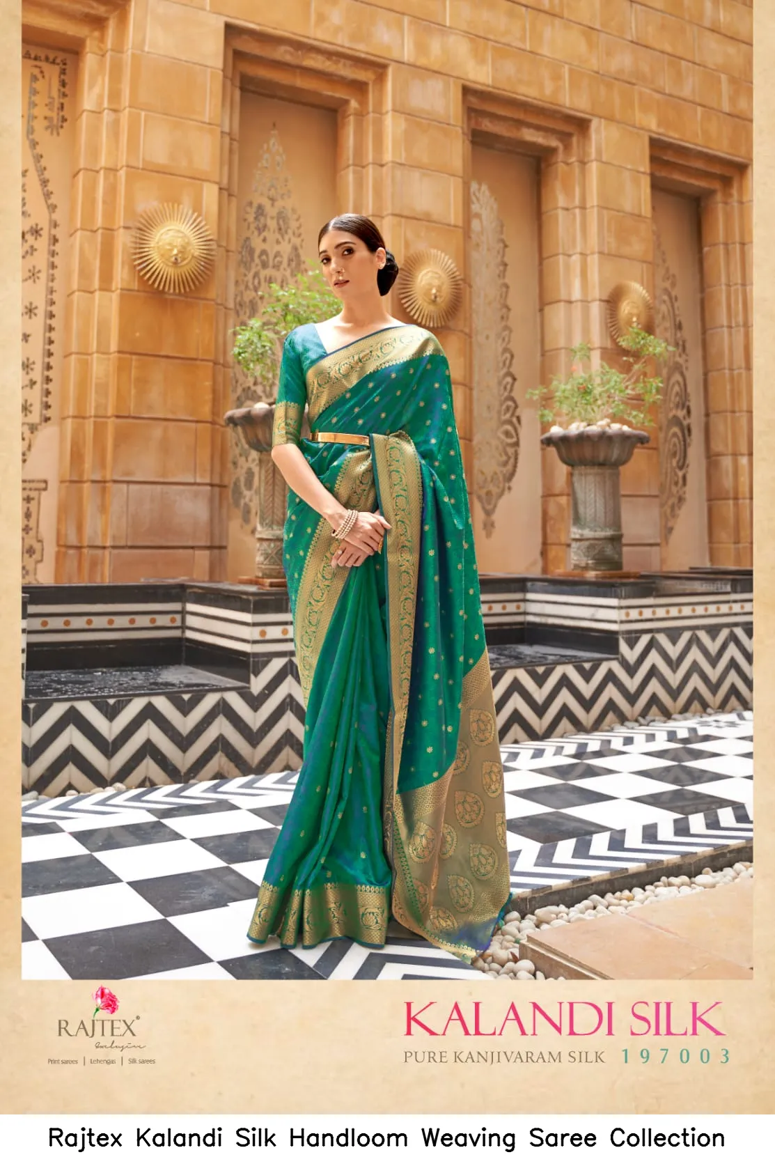 Rajtex Kalandi Silk Handloom Weaving Saree Collection — Wholesale Sarees, rajtex wholesale from Surat — view 10