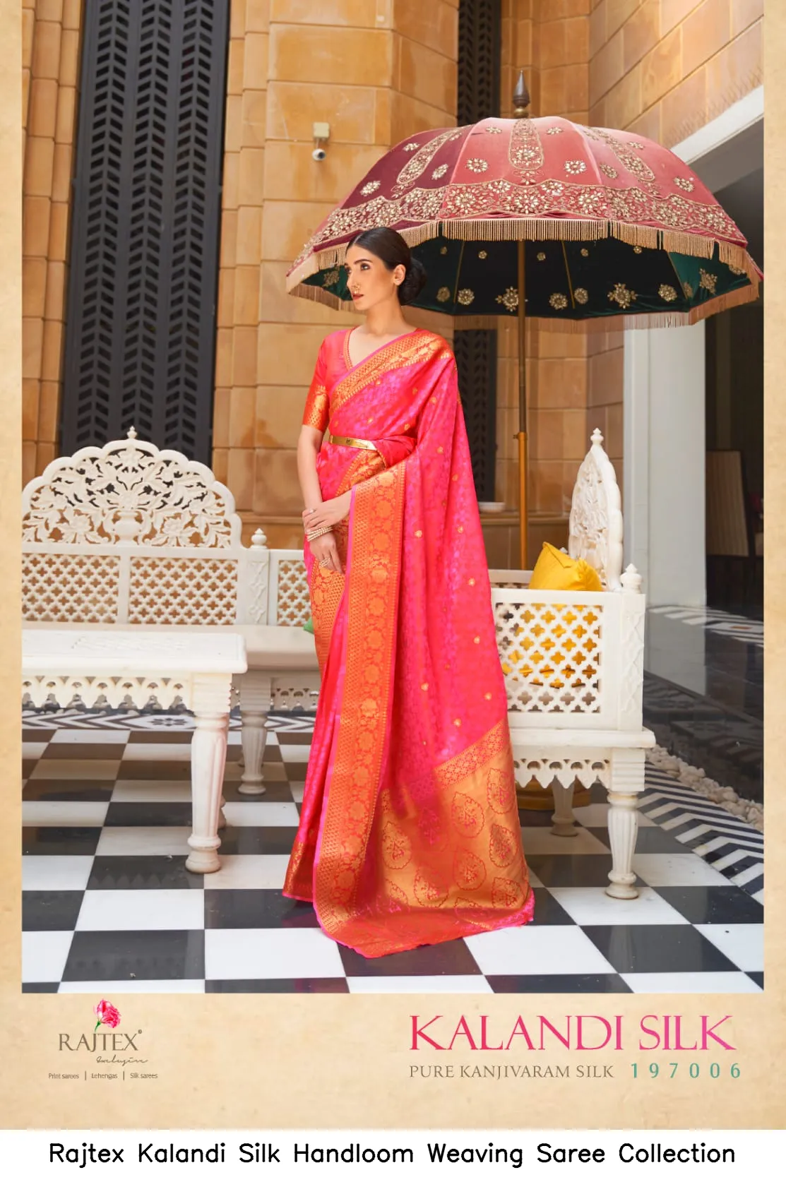 Rajtex Kalandi Silk Handloom Weaving Saree Collection — Wholesale Sarees, rajtex wholesale from Surat — view 2
